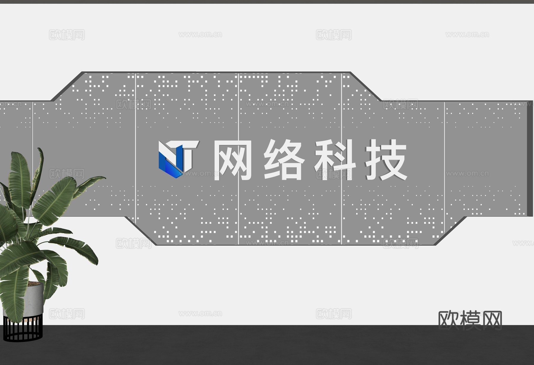 现代背景墙 前台背景墙 公司形象墙 接待背景墙 科技背景墙su模型