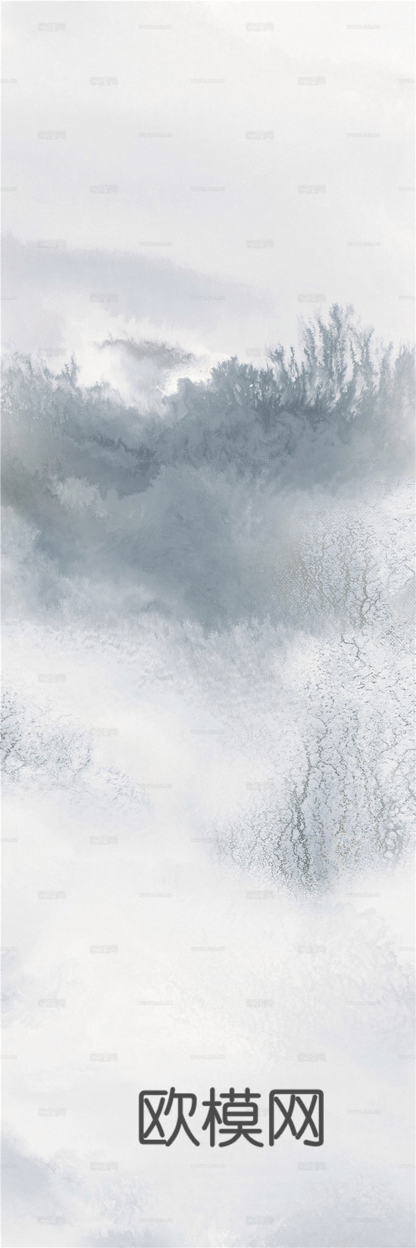 云雾缭绕的山林景观高清素材