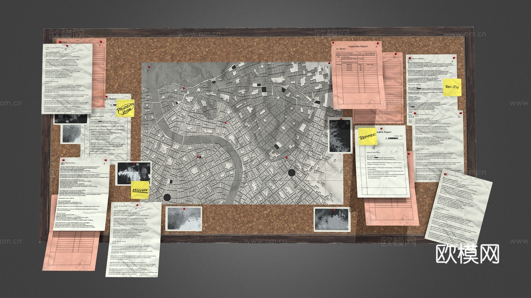 墙上画板 板书 杂志 书籍su模型