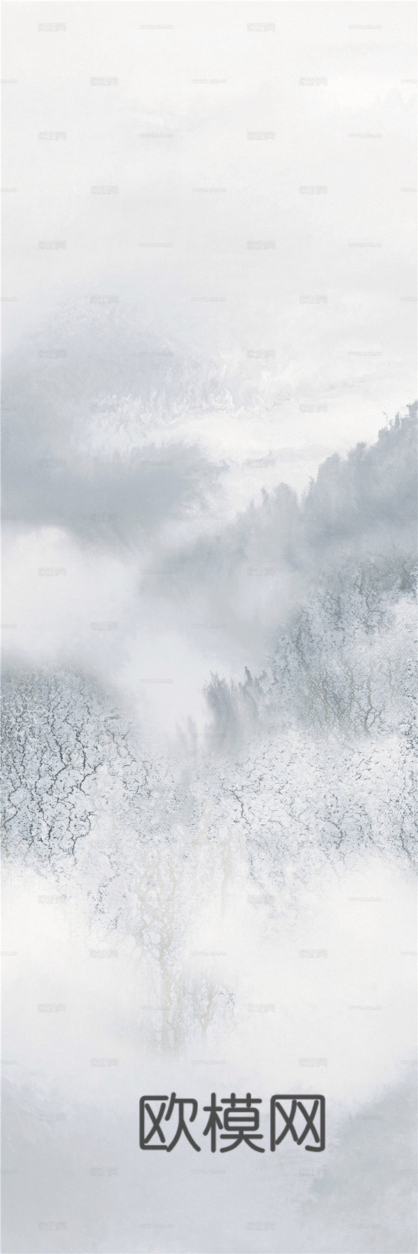 云雾缭绕的山林景观高清素材