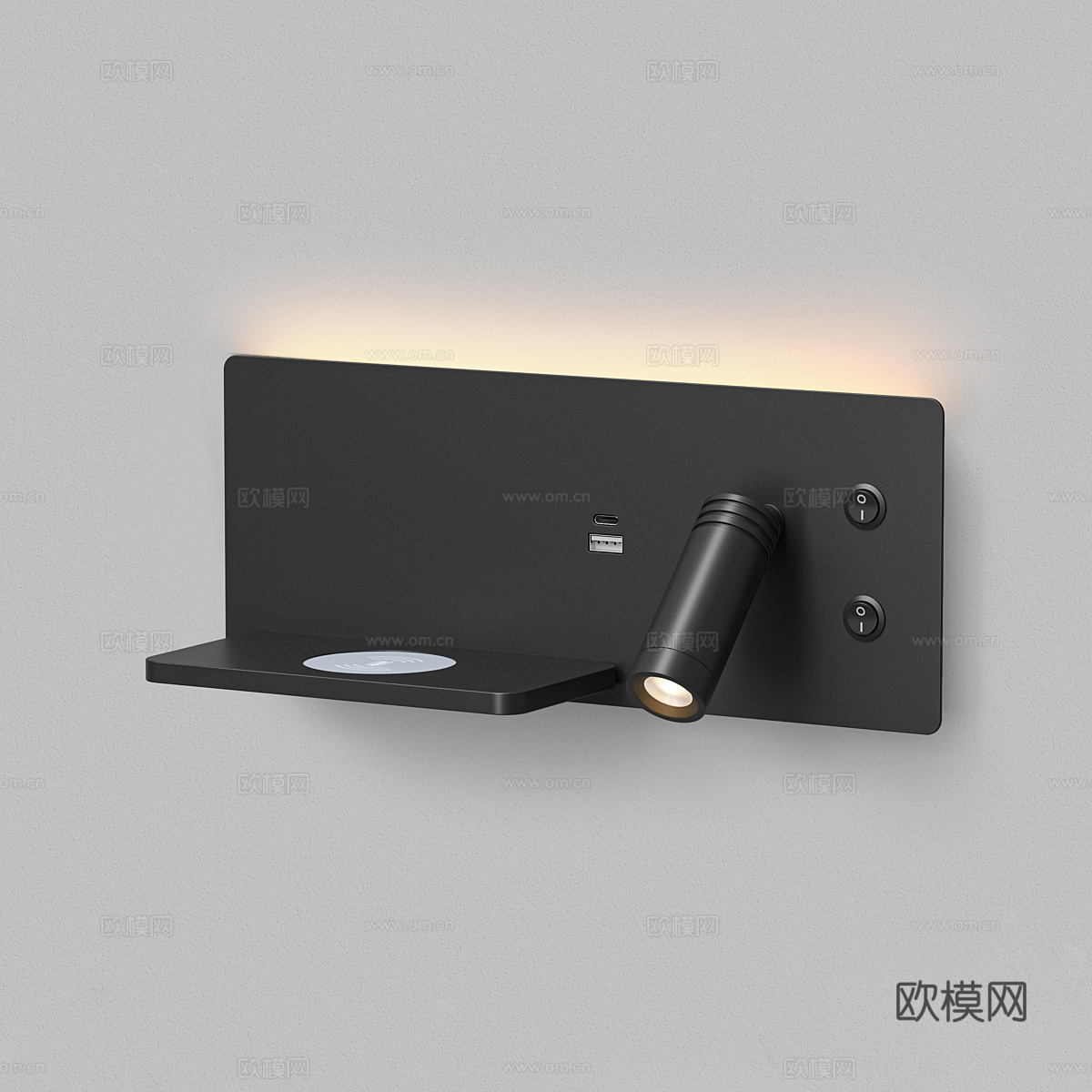 现代简约壁灯 壁灯 简约壁灯 装饰壁灯 黑色壁灯3d模型下载