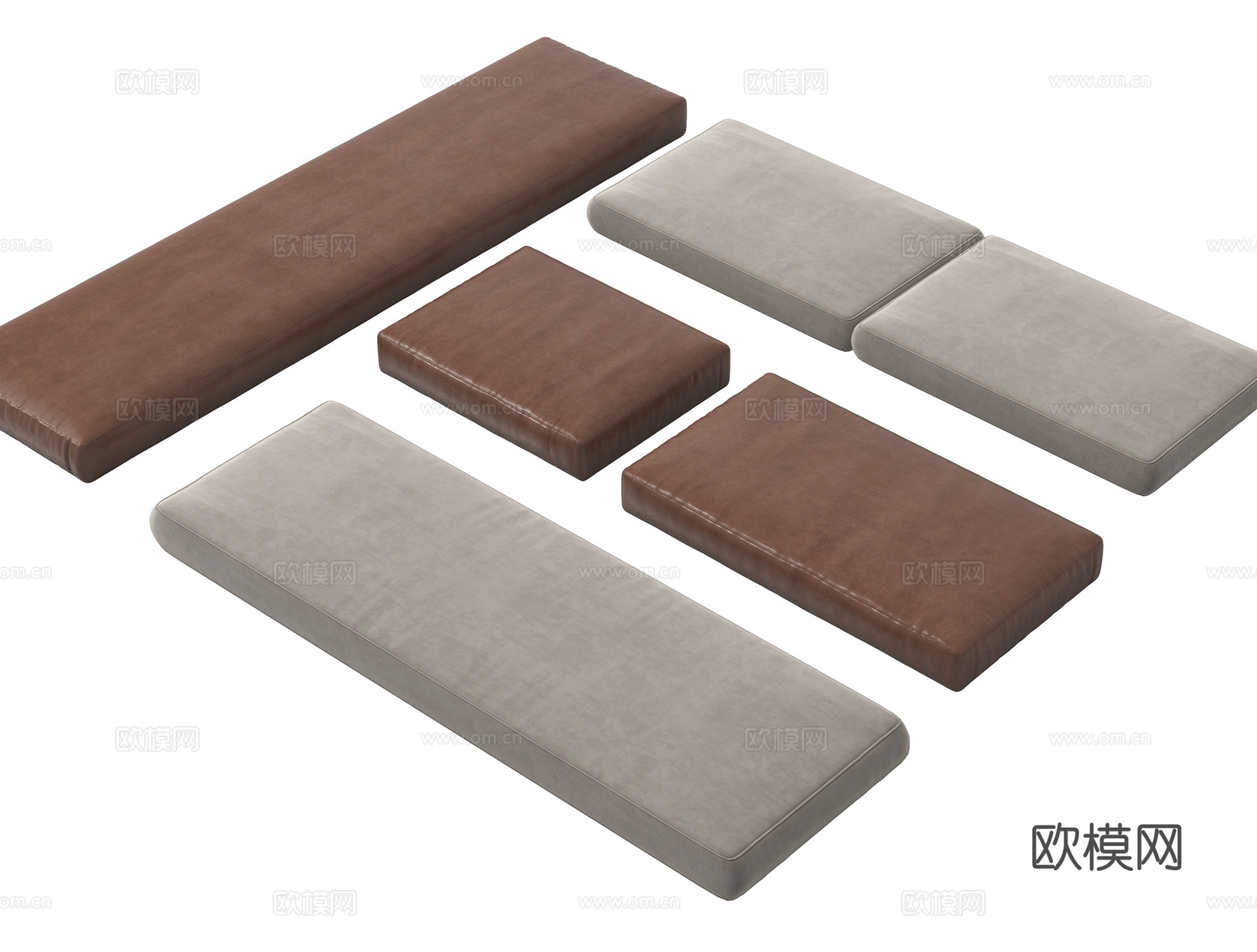 现代坐垫 沙发坐垫 飘窗坐垫su模型