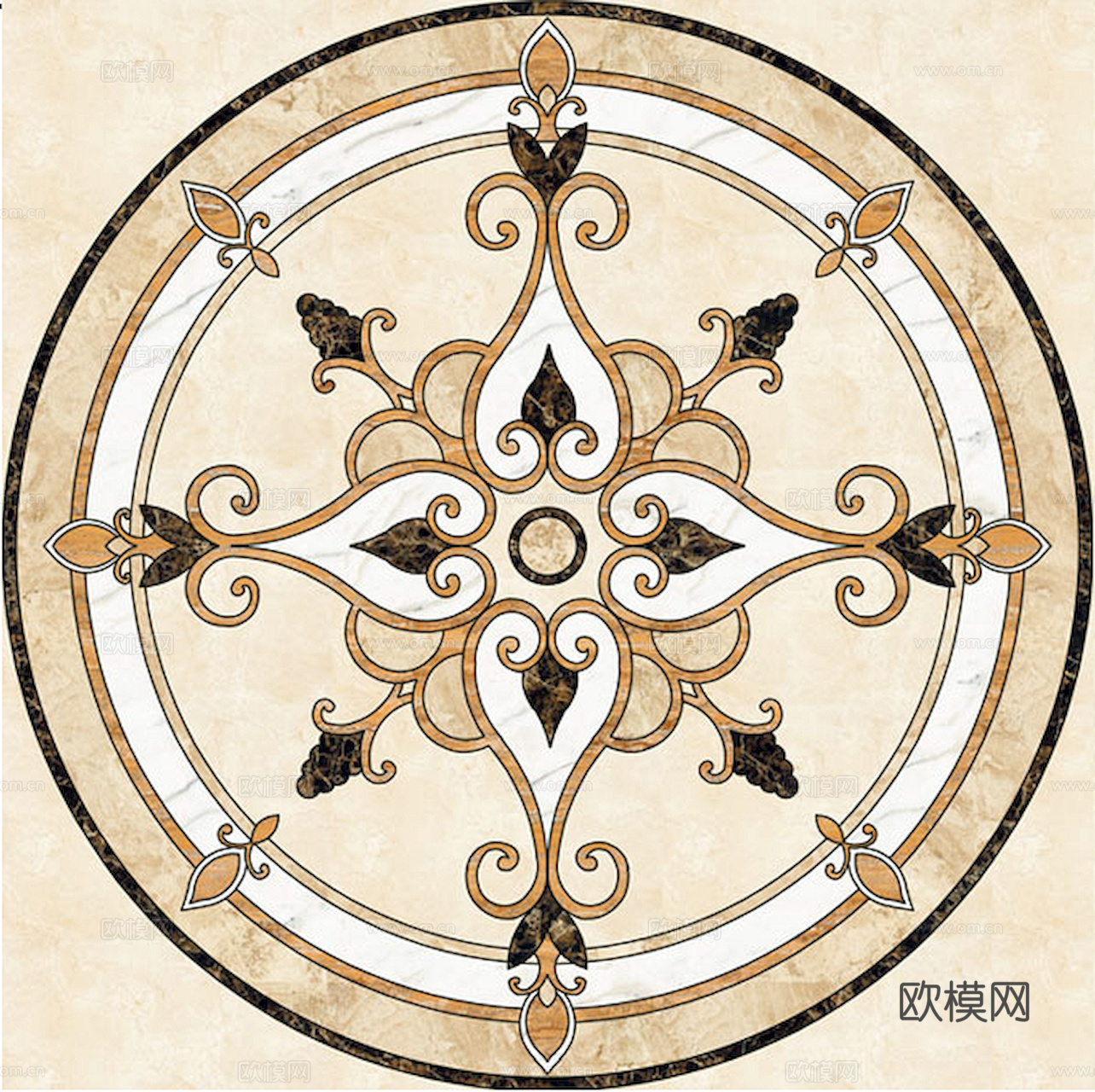 石材拼花 大理石拼花地面 瓷砖拼花 别墅庭院进门玄关地面拼花