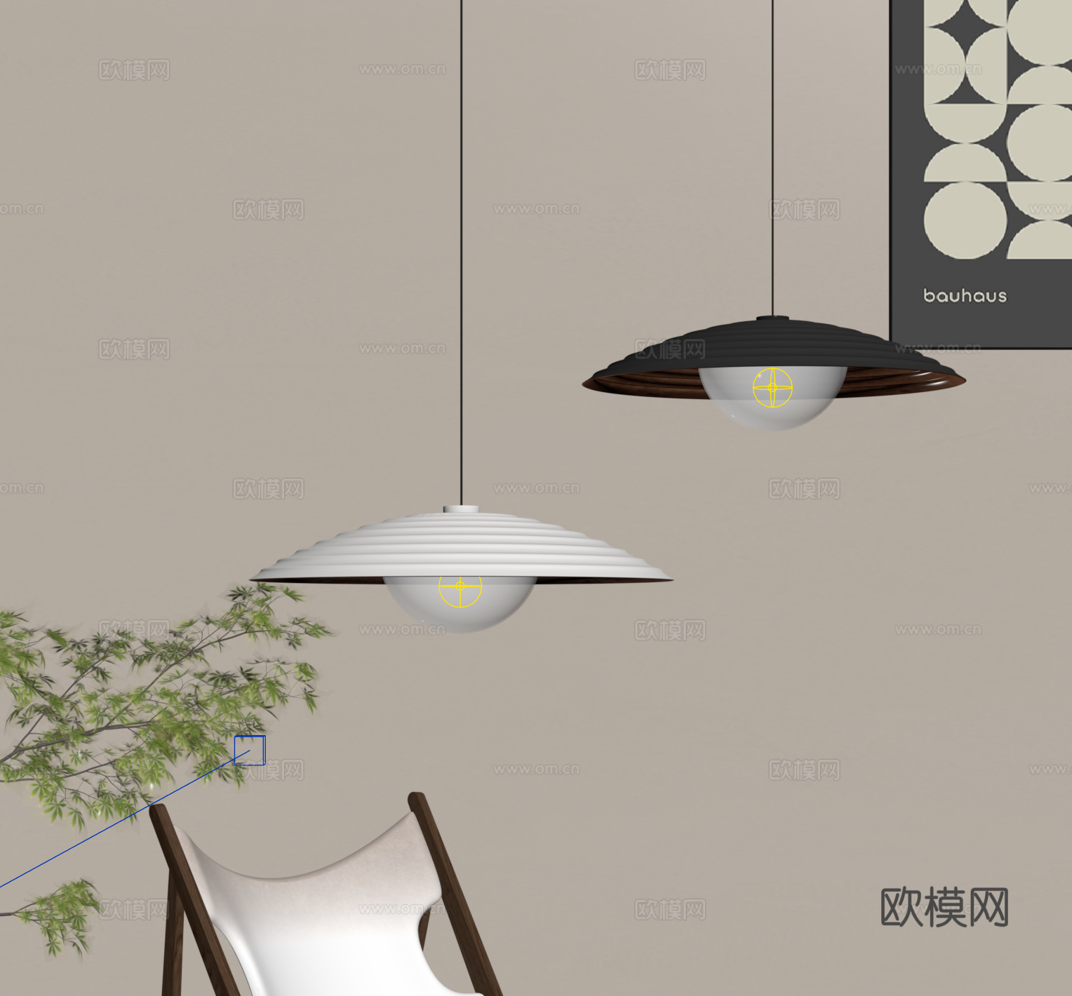 现代轻奢吊灯 床头小吊灯 餐厅吊灯su模型