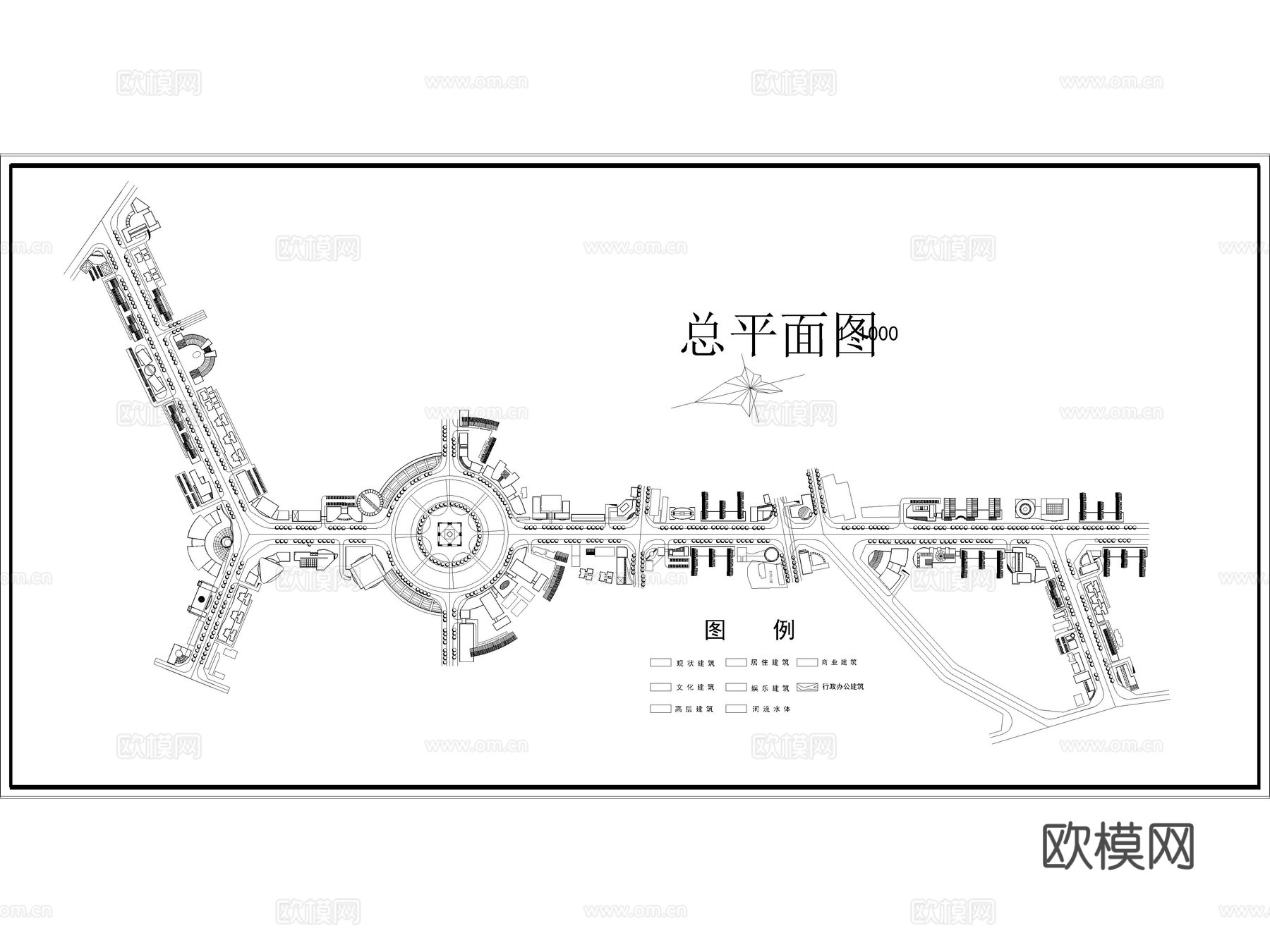 25套商业街步行街购物广场建筑规划CAD施工图cad施工图