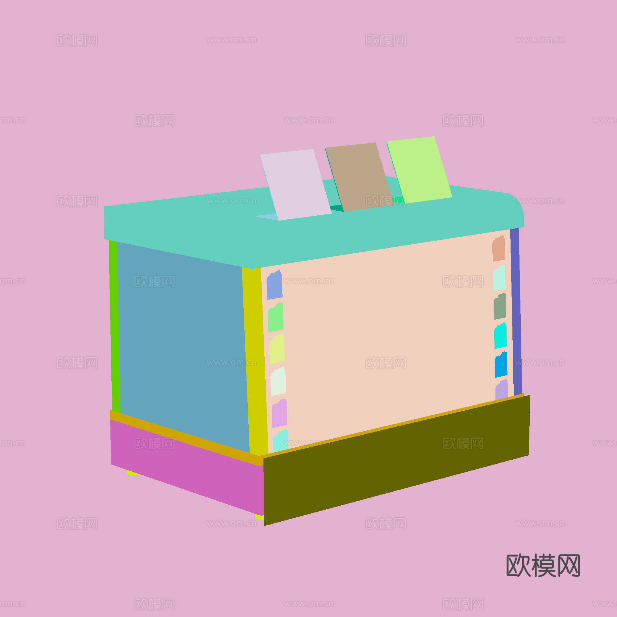 商用保温柜 便利店食物恒温柜 熟食柜 面包汉堡炸鸡保温箱3d模型下载（渲染图3）