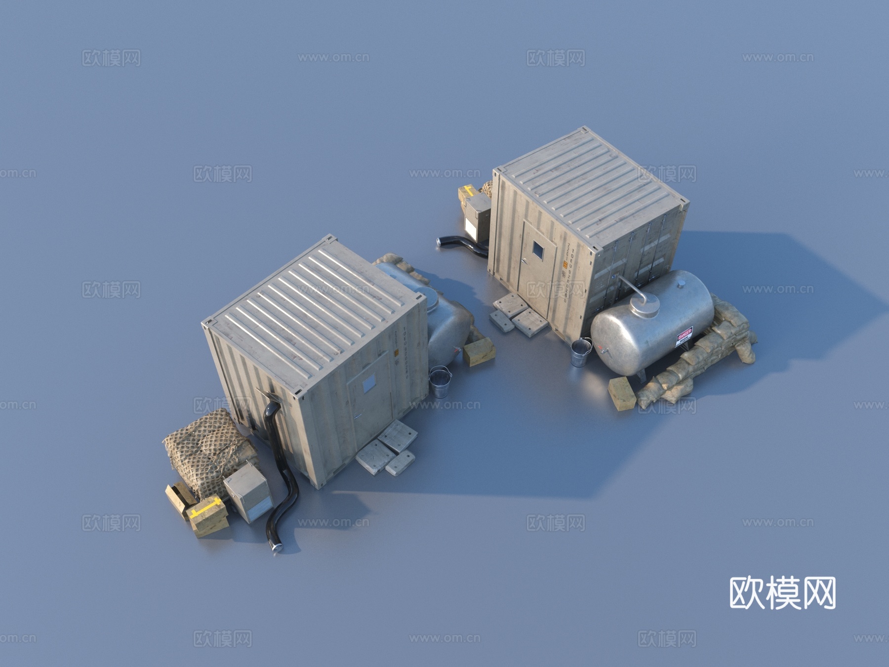 集装箱房 板房3d模型下载