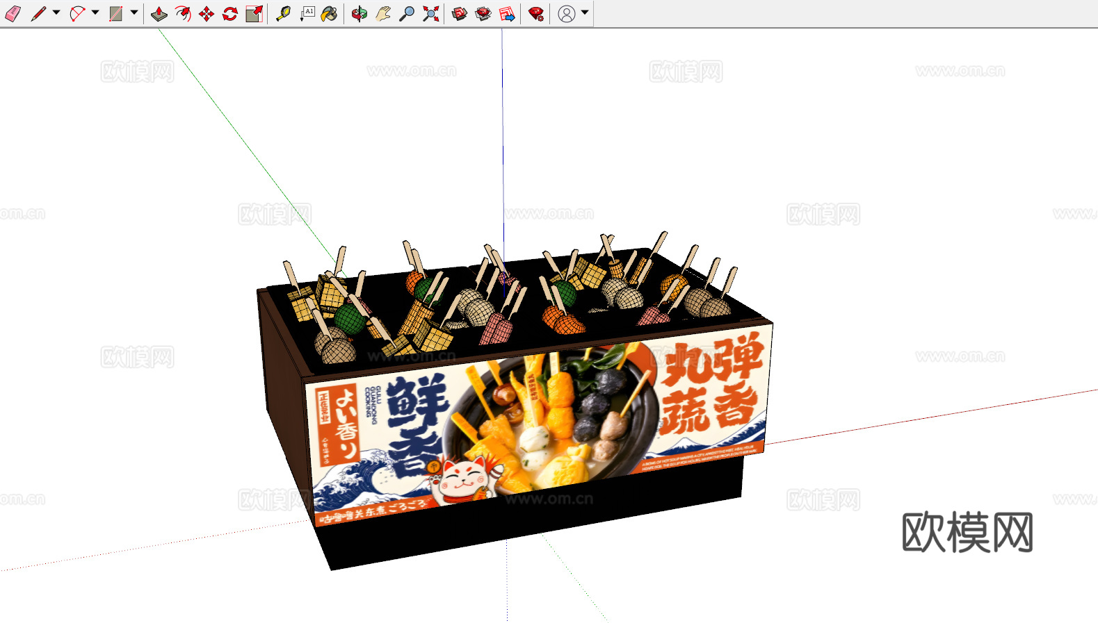 关东煮机 便利店电器su模型