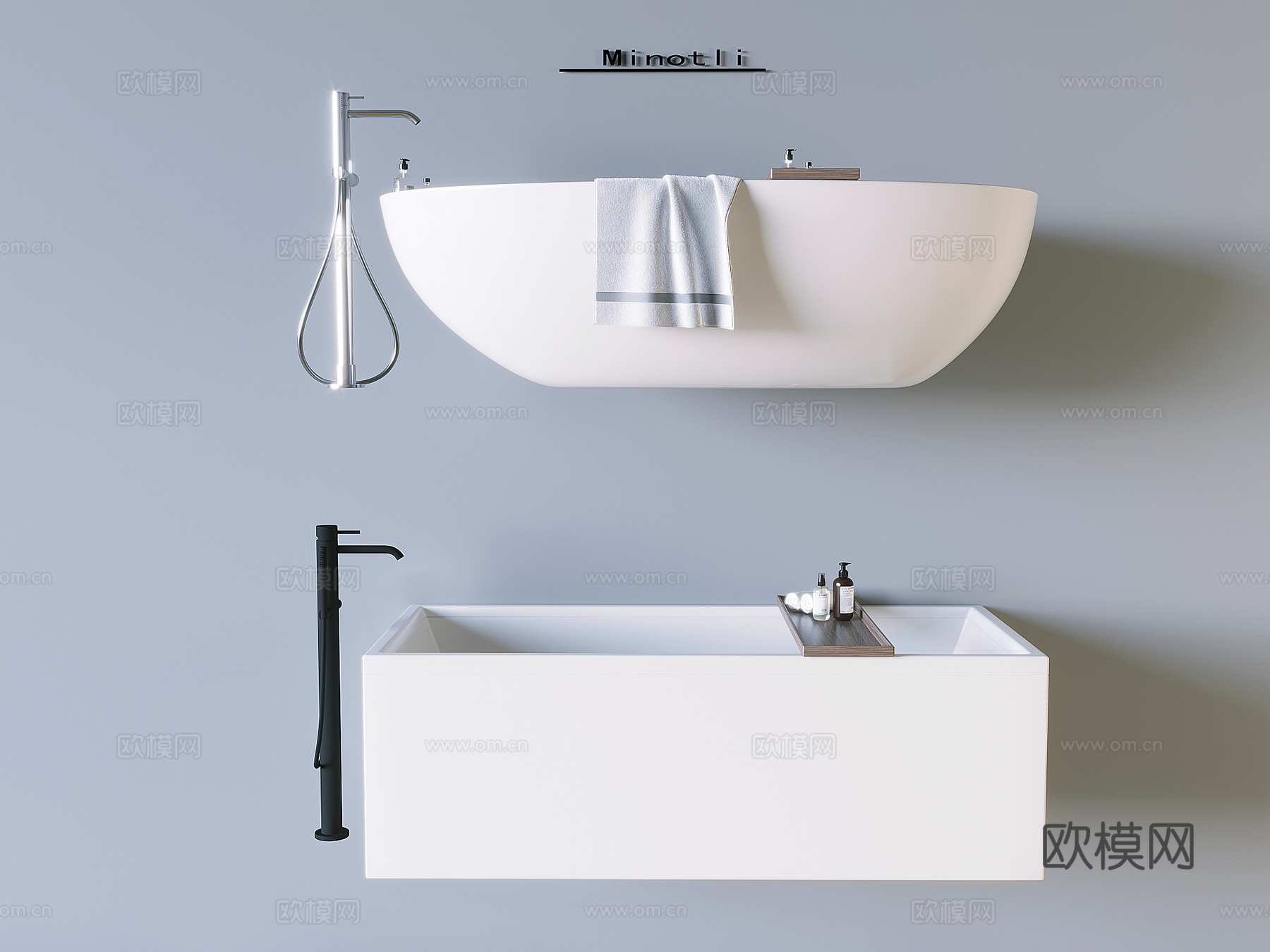 浴缸浴盆水龙头 毛巾浴巾洗护用品 护肤品su模型