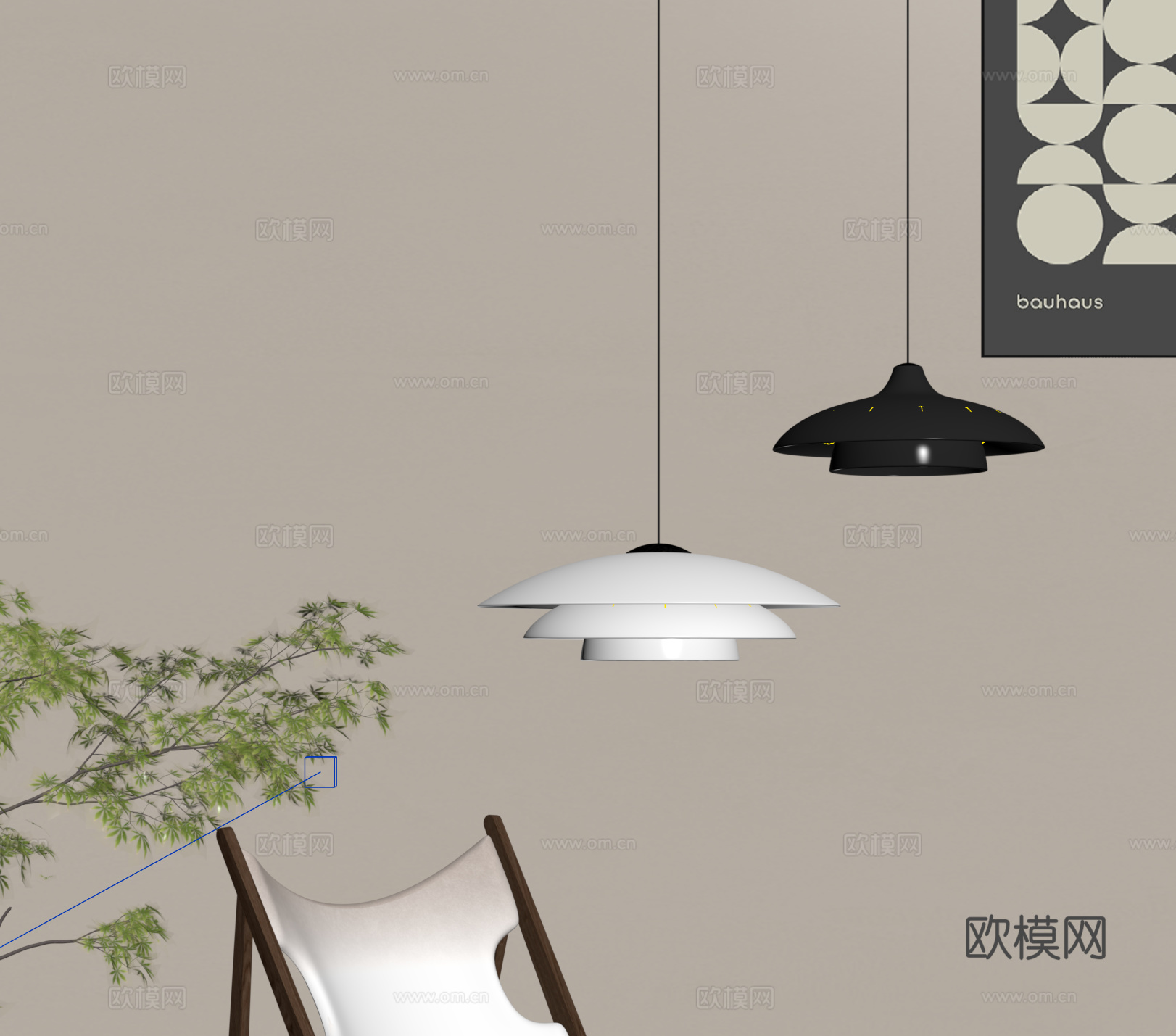 现代轻奢吊灯 餐厅吊灯 床头小吊灯su模型