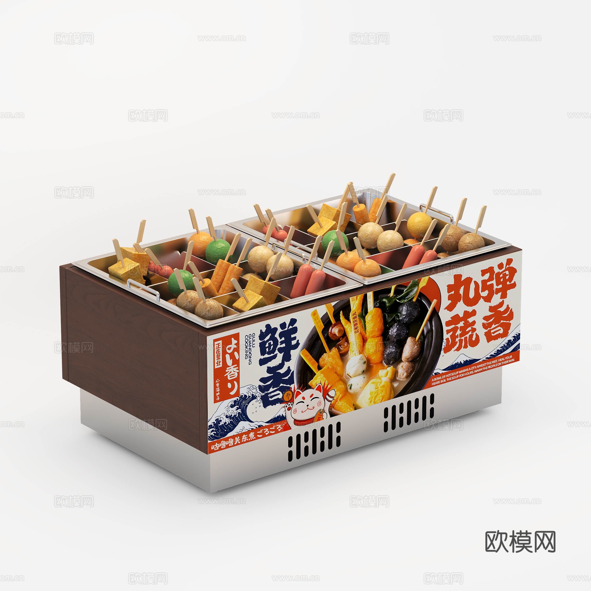 关东煮机 便利店电器su模型