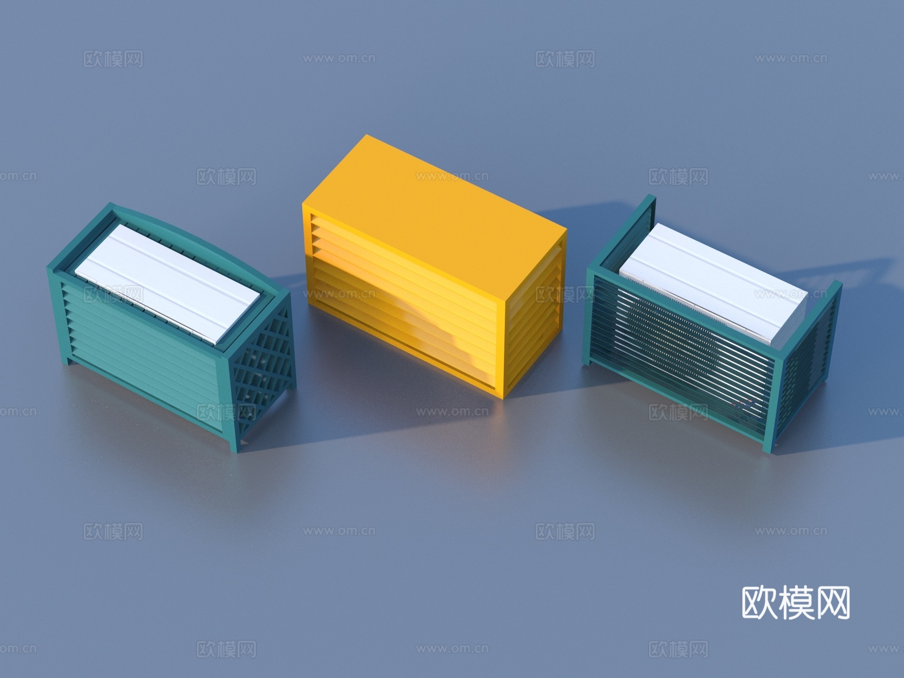 空调架 空调外机 格栅装饰3d模型下载（渲染图2）