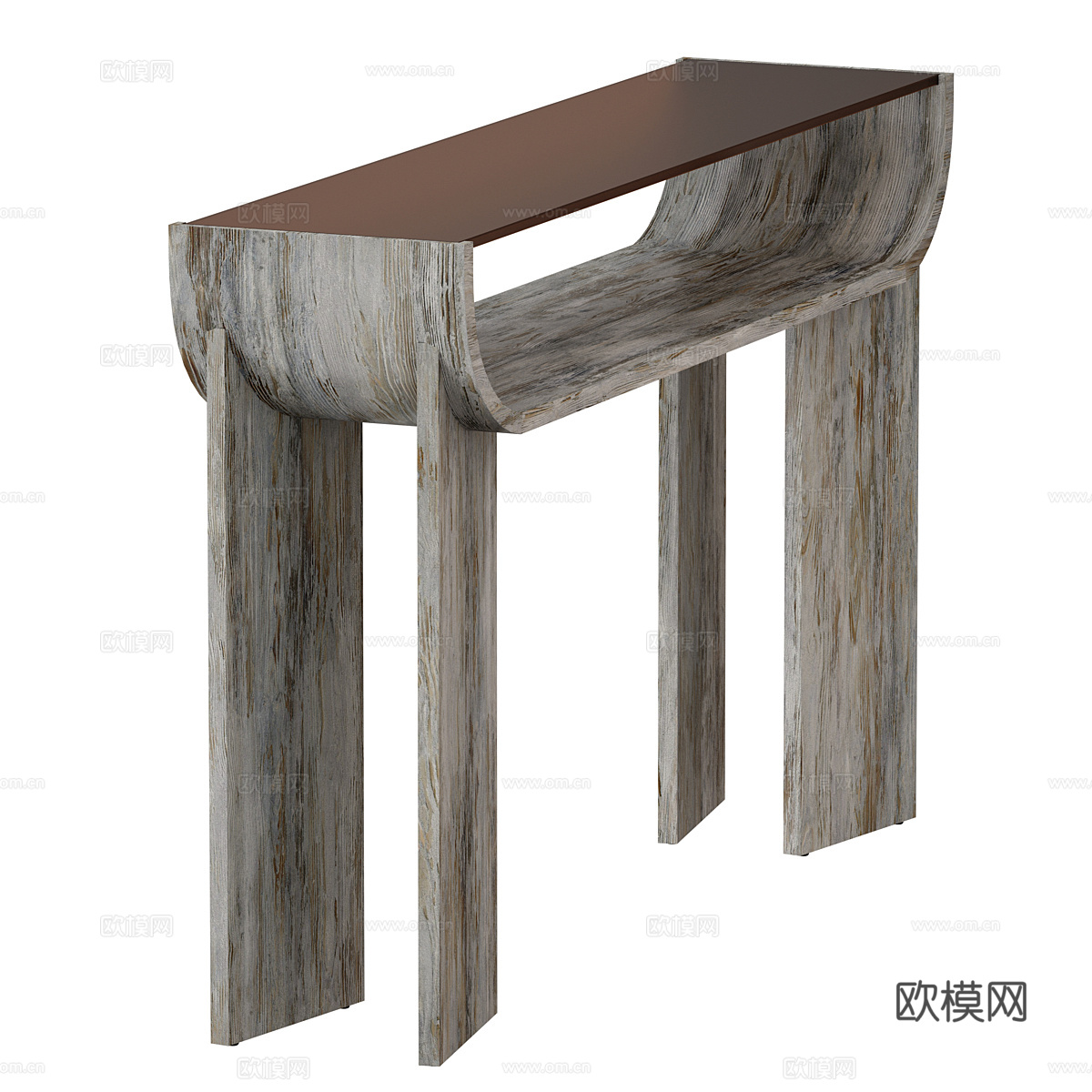 现代侘寂 Dada 玄关桌3d模型下载（渲染图2）