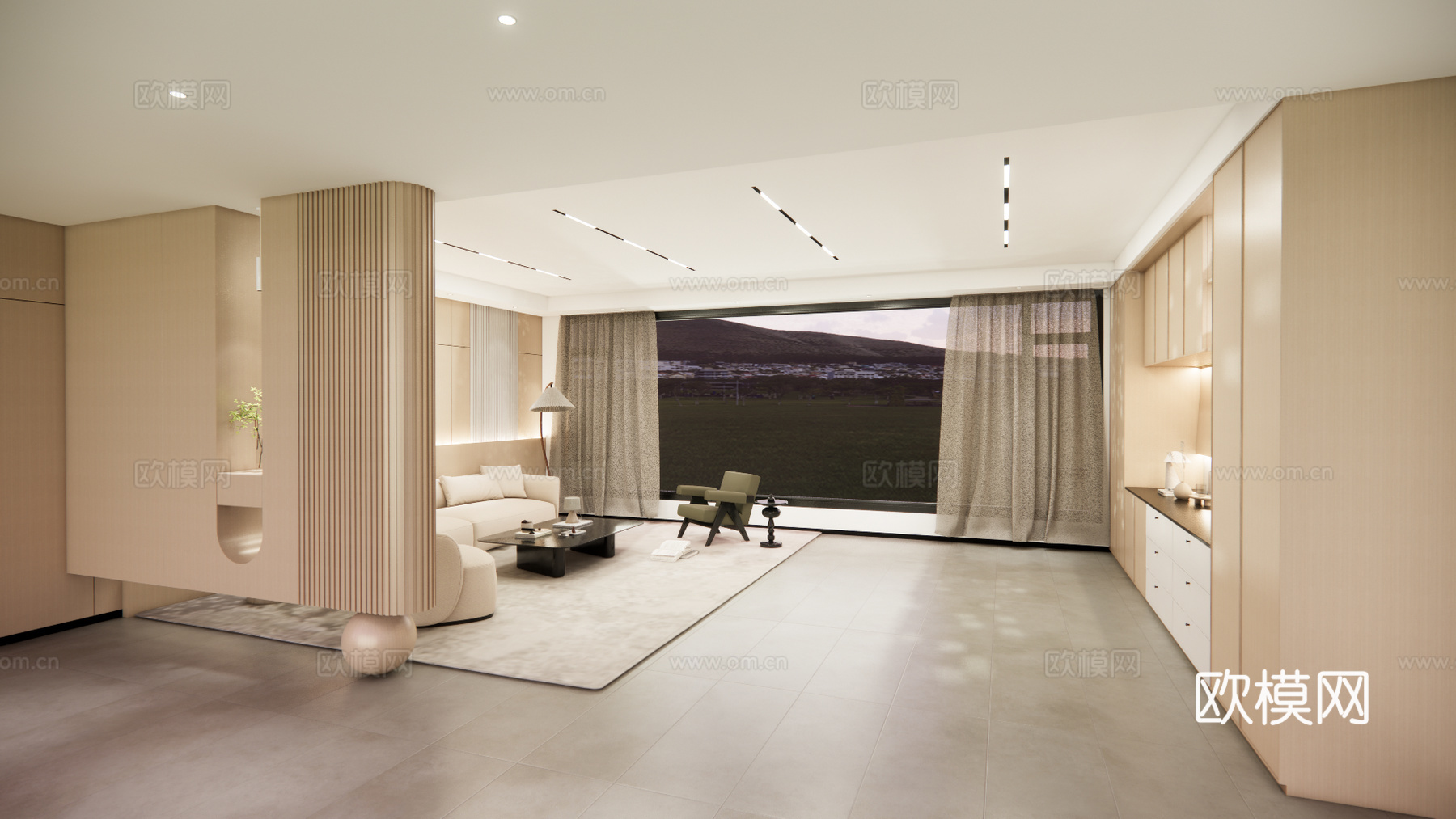 客厅 沙发 现代简约su模型