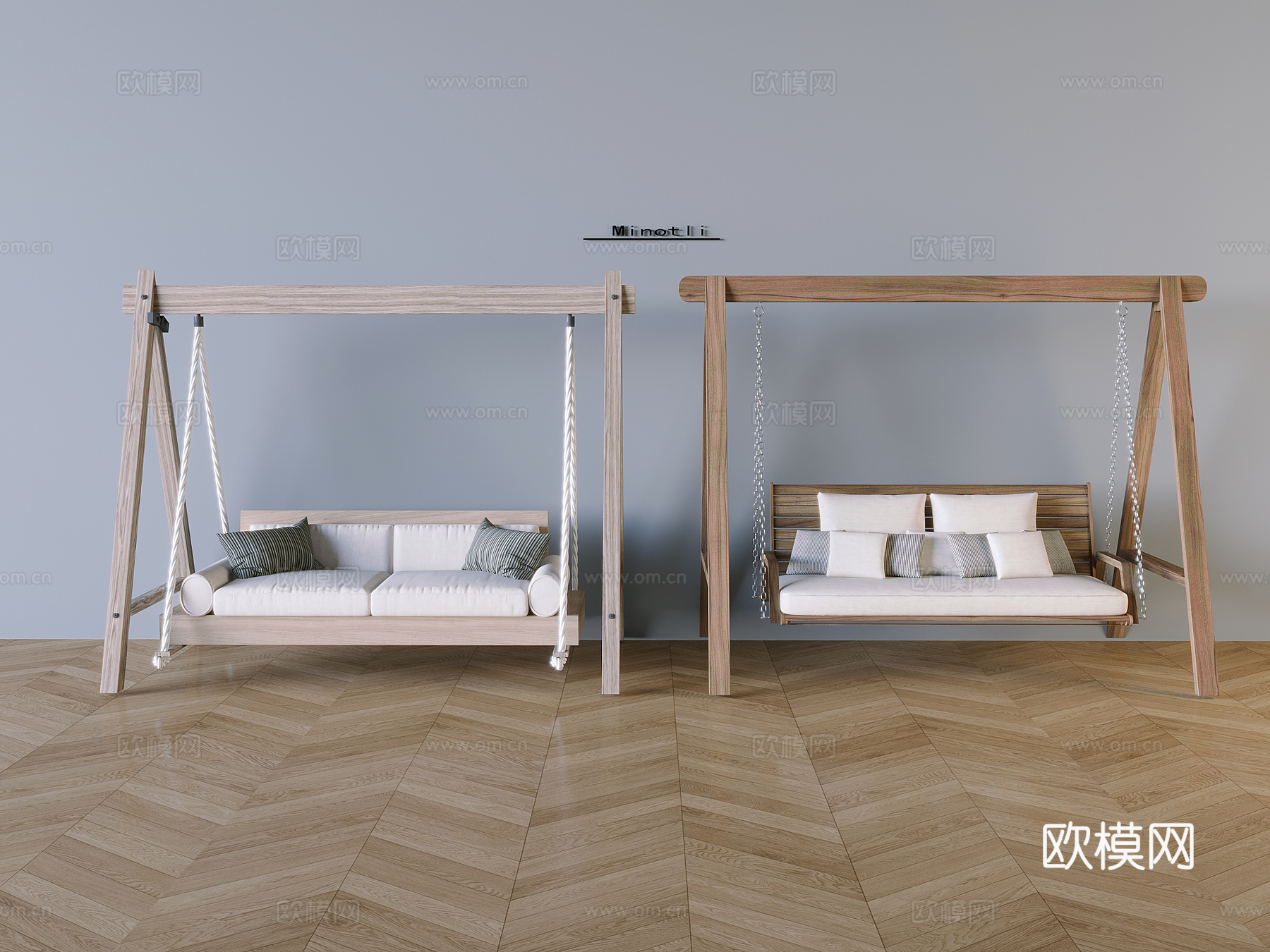 秋千椅吊椅 坐垫靠枕3d模型下载