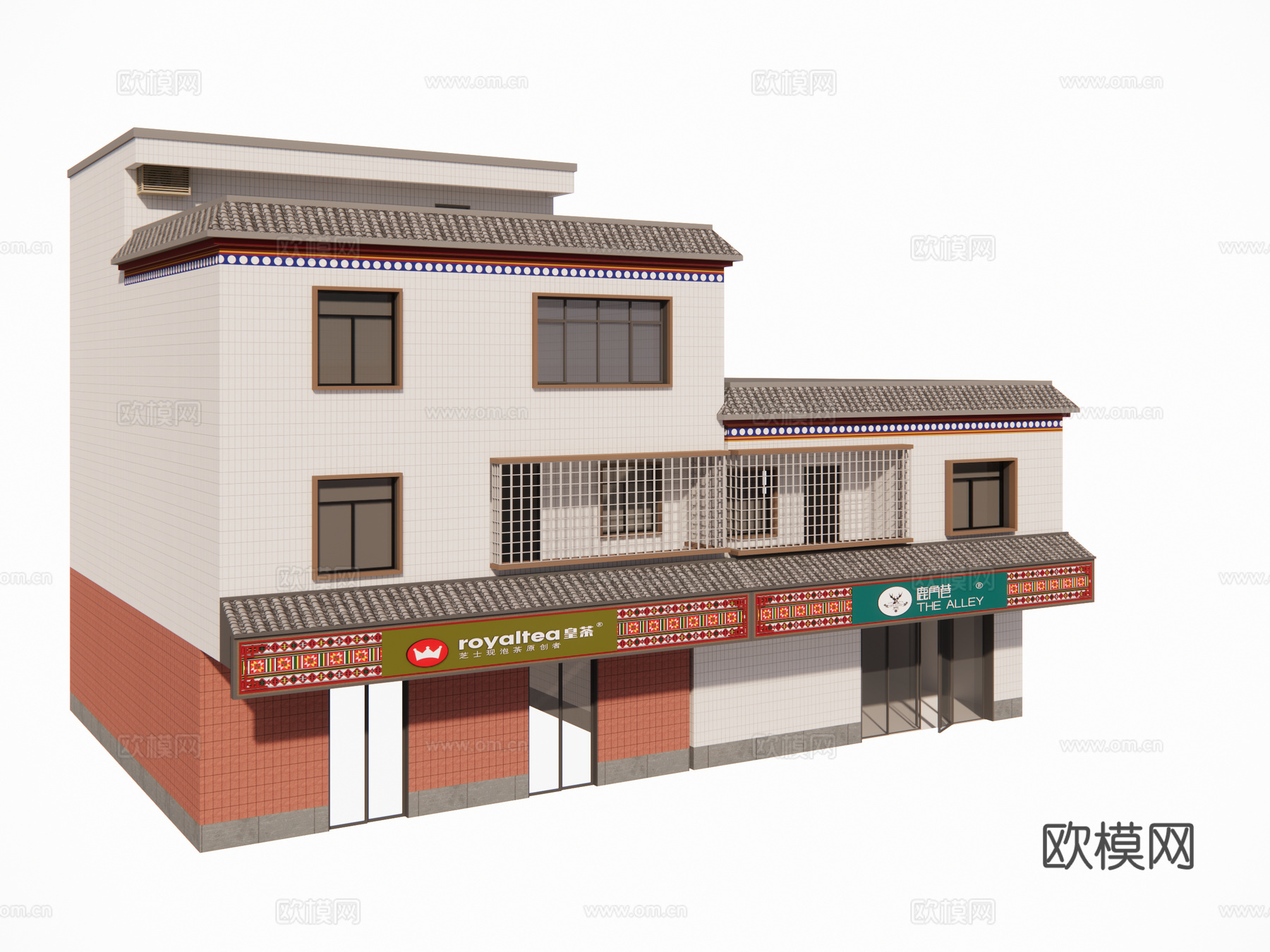 村镇居民楼民宅现代多层住宅自建房su模型