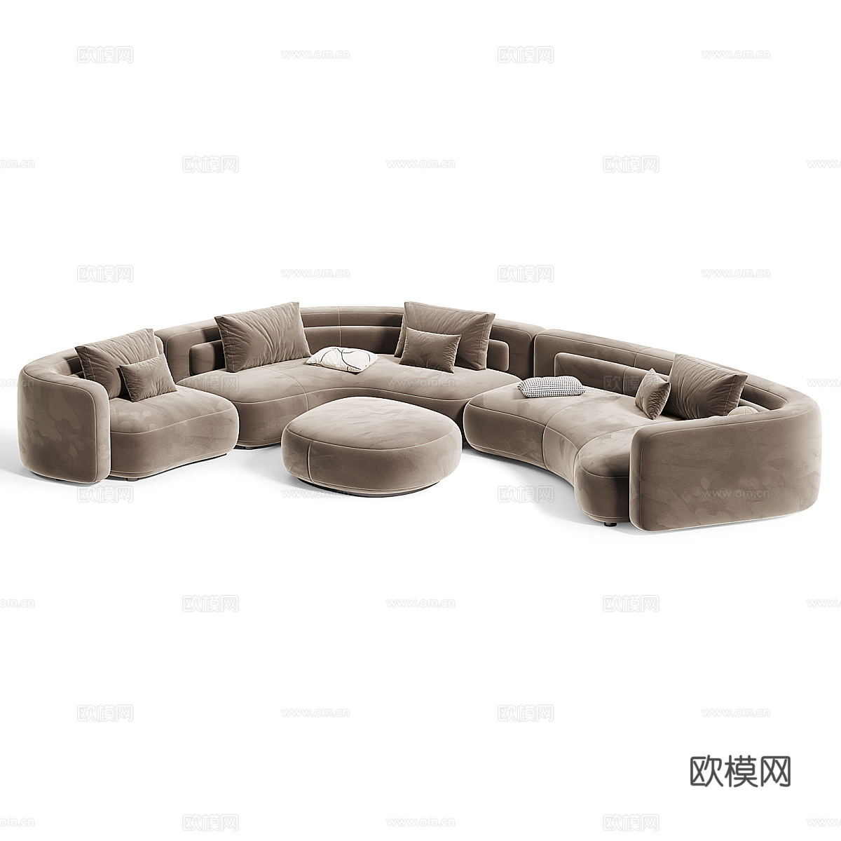 现代意式 Minotti Corner Bezier 沙发3d模型下载（渲染图2）