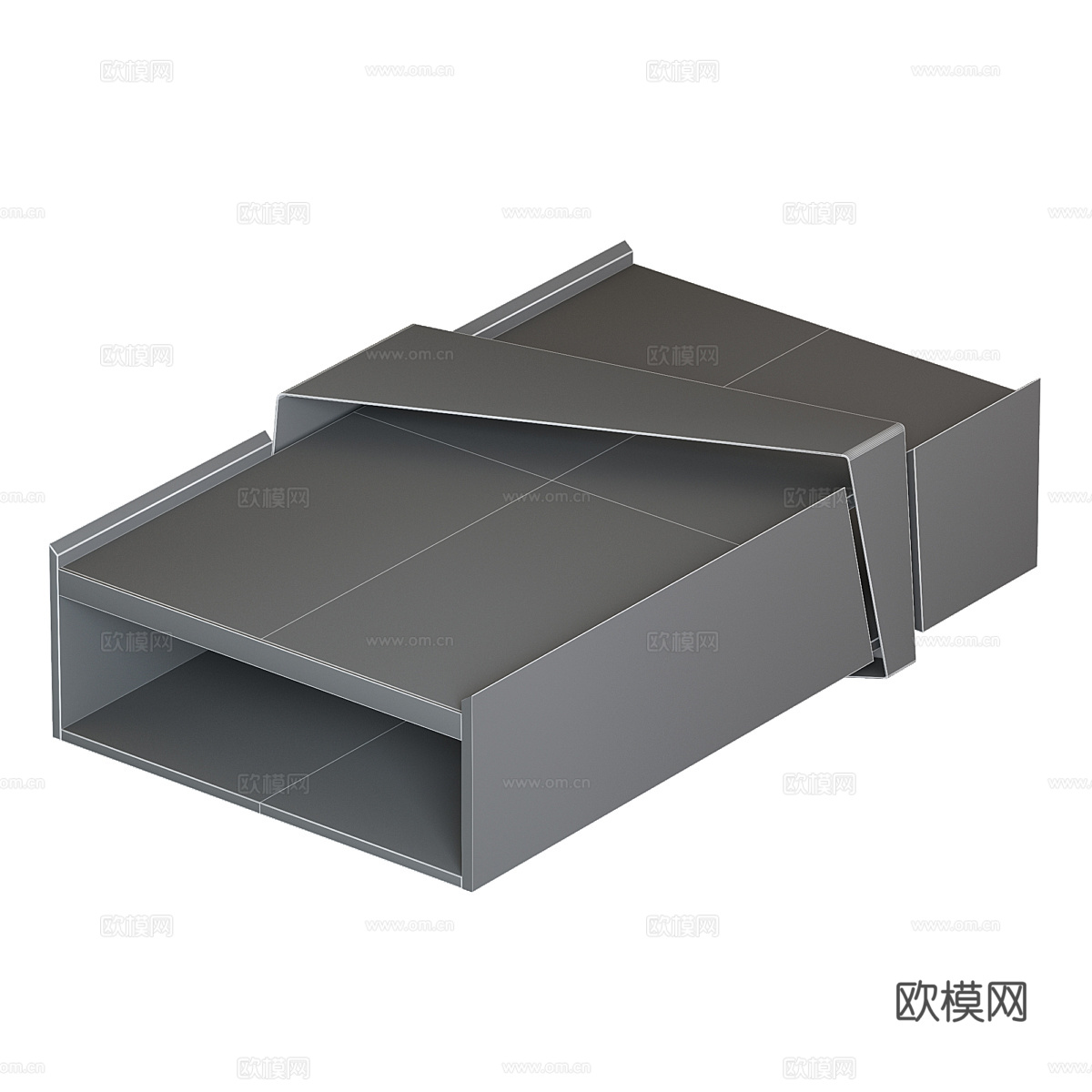 现代意式 Deep Shake 茶几3d模型