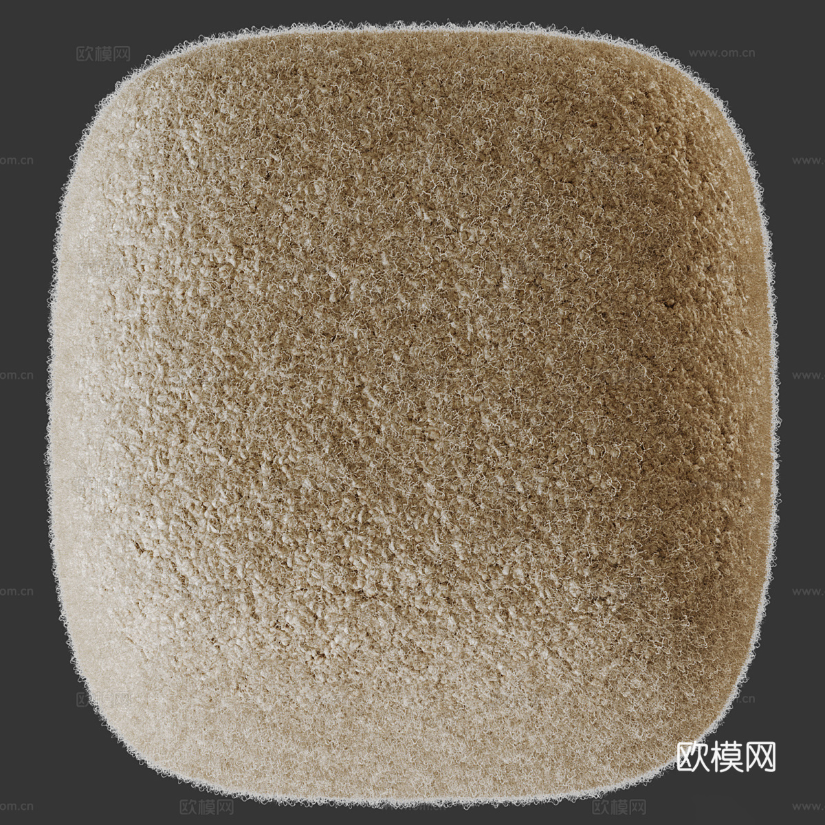 现代侘寂羊毛毛圈布艺材质3d模型下载（渲染图2）
