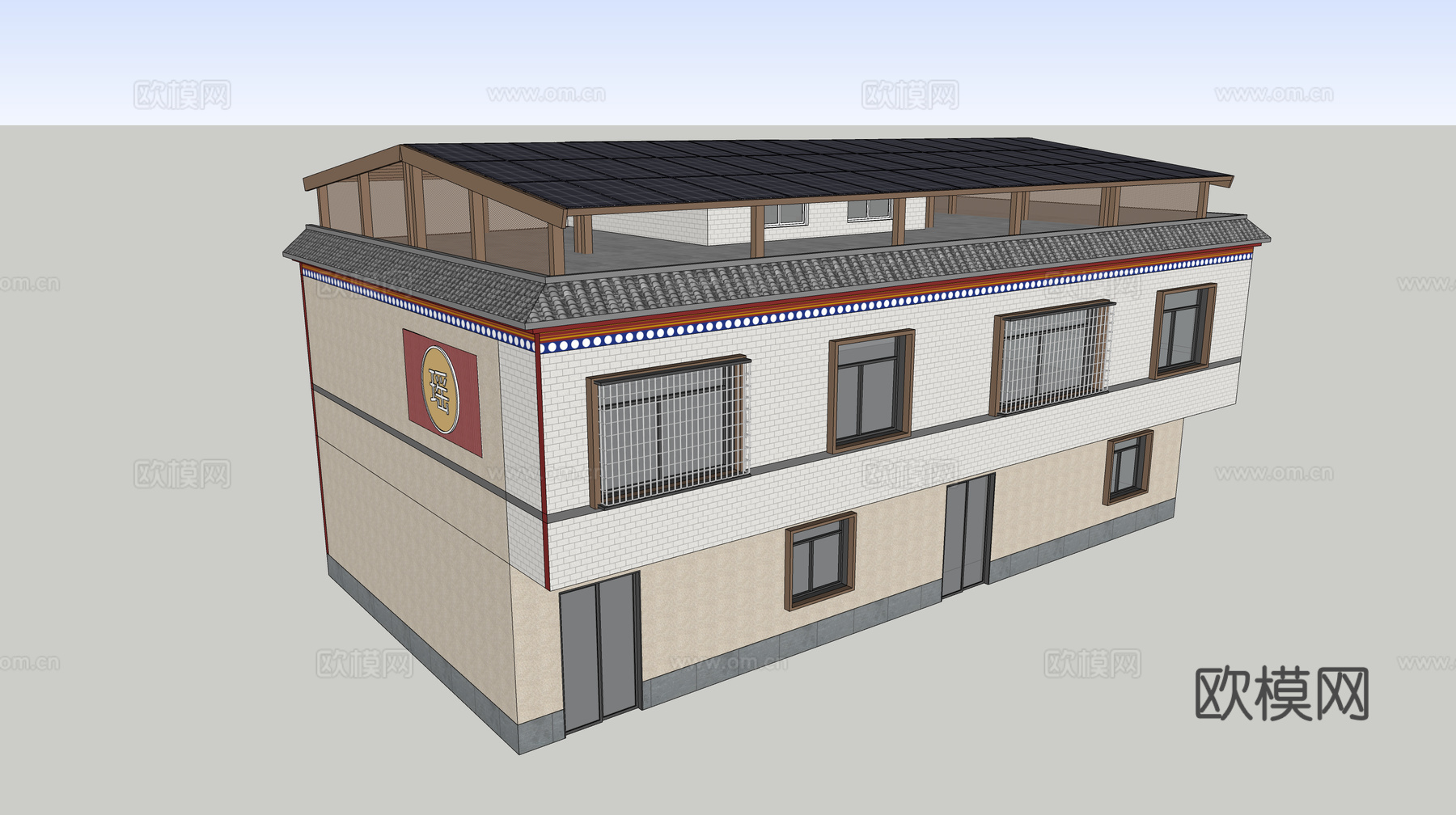 村镇居民楼民宅现代多层住宅su模型