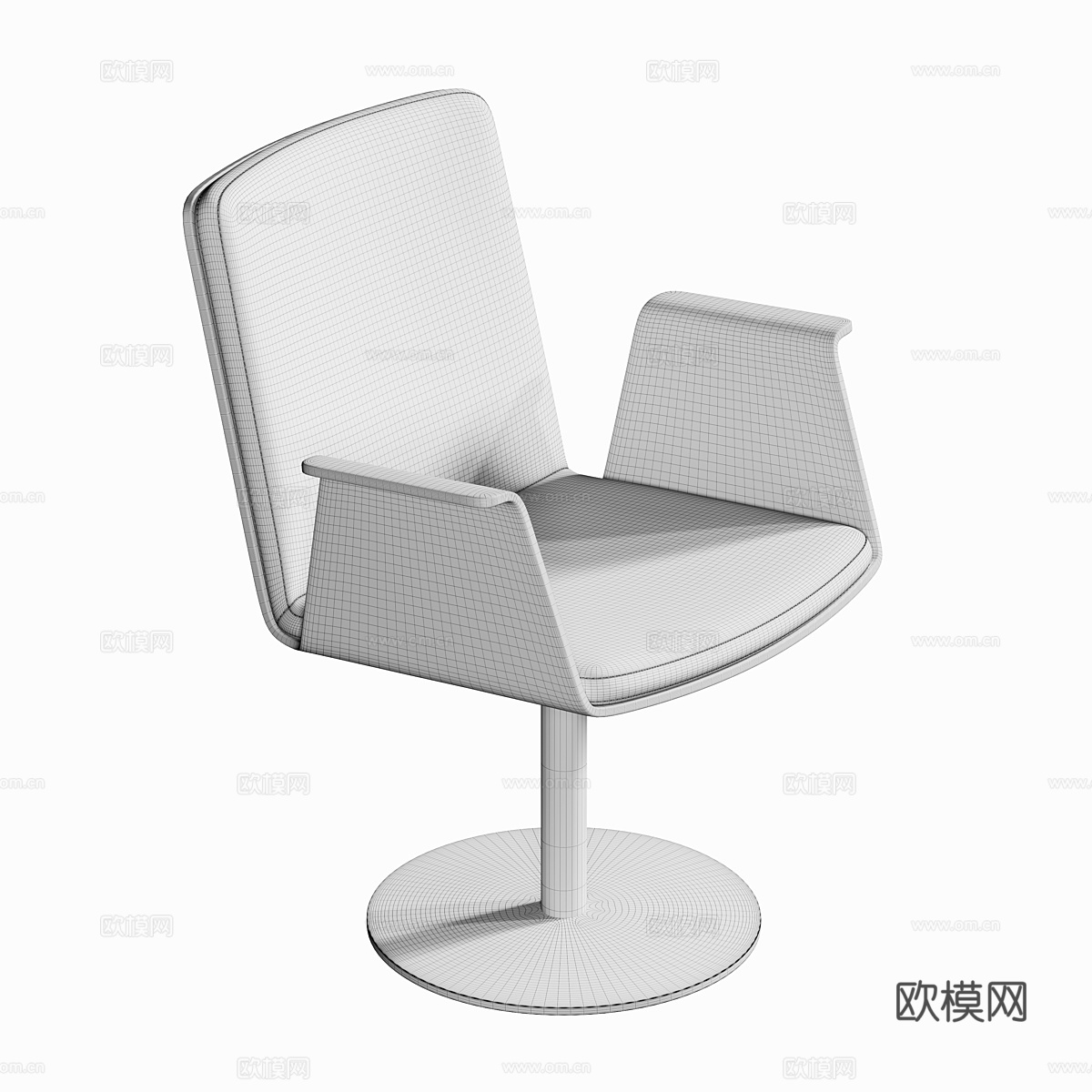 现代意式 SELLEX DON 办公椅3d模型下载（渲染图4）