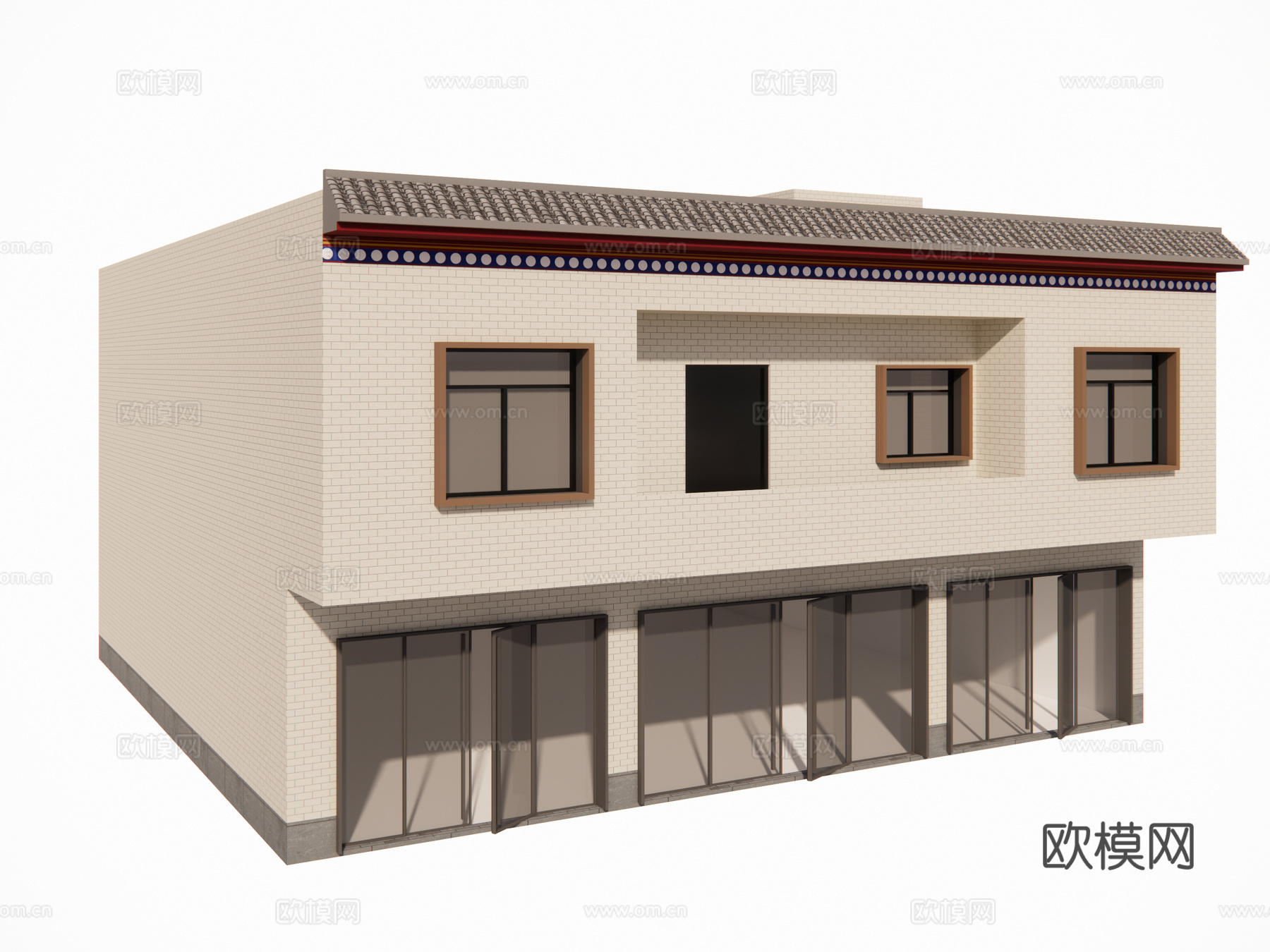 村镇居民楼民宅现代多层住宅自建房su模型