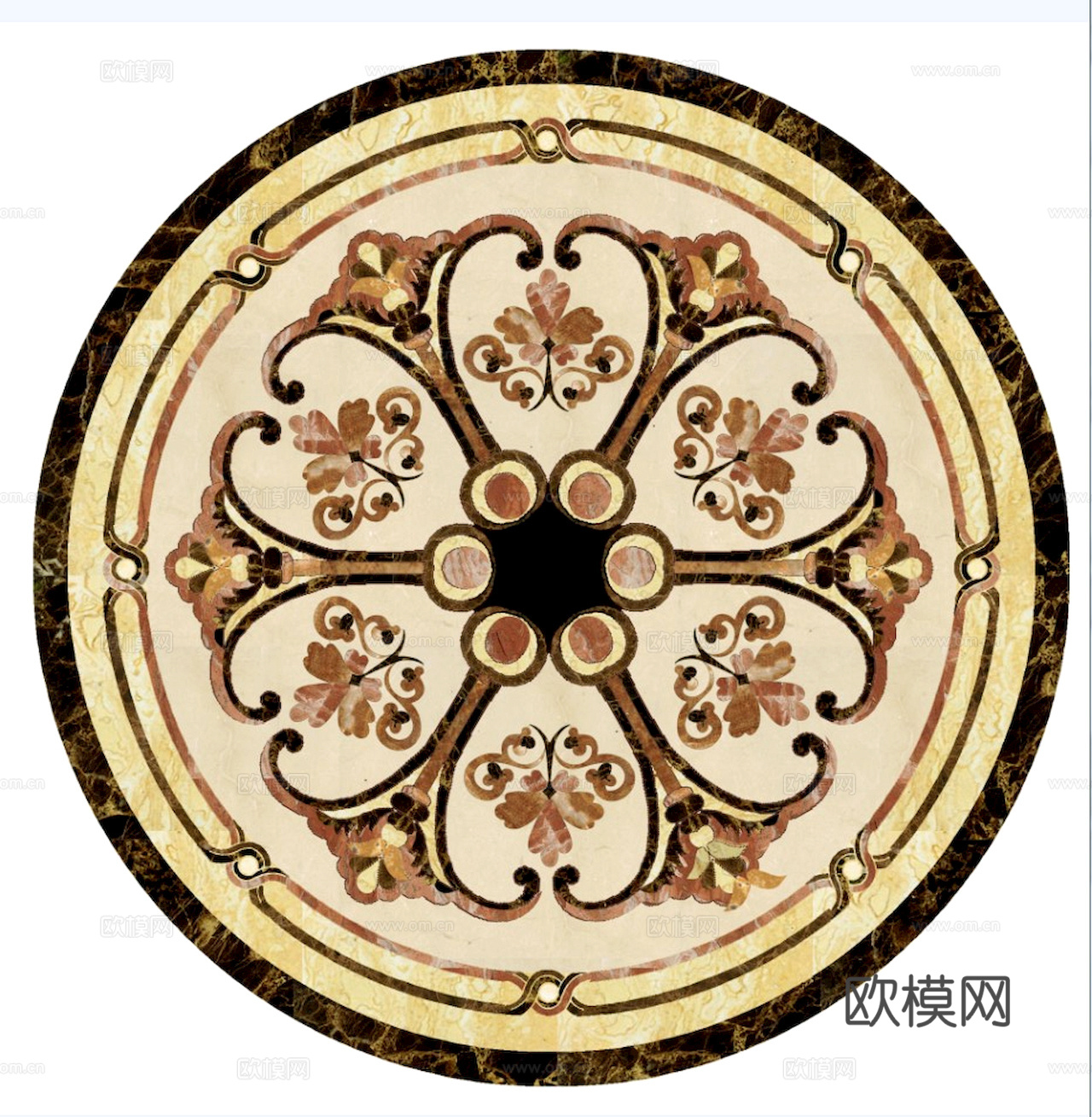 石材拼花 大理石拼花地面 瓷砖拼花 别墅庭院进门玄关地面拼花