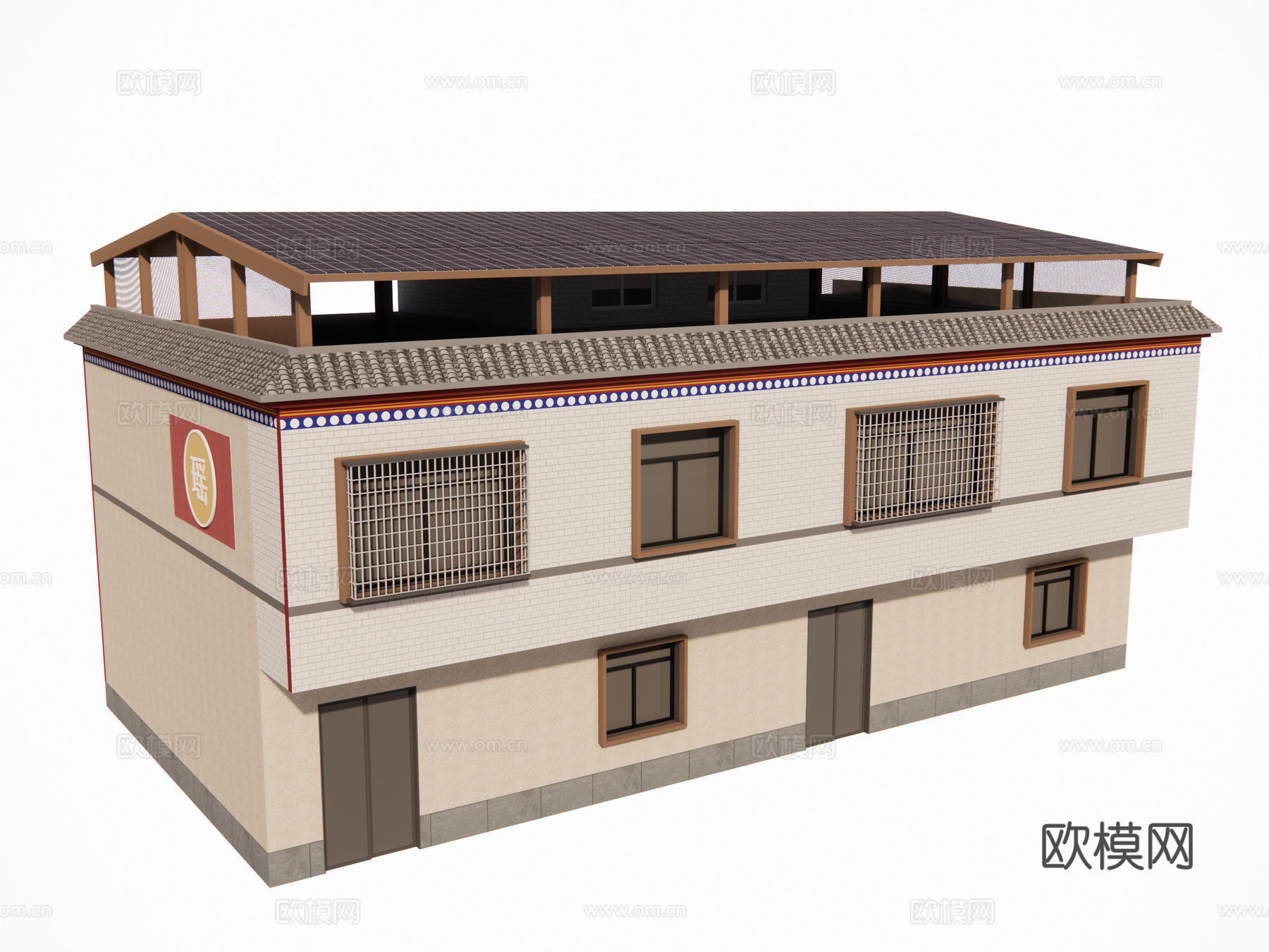 村镇居民楼民宅现代多层住宅su模型