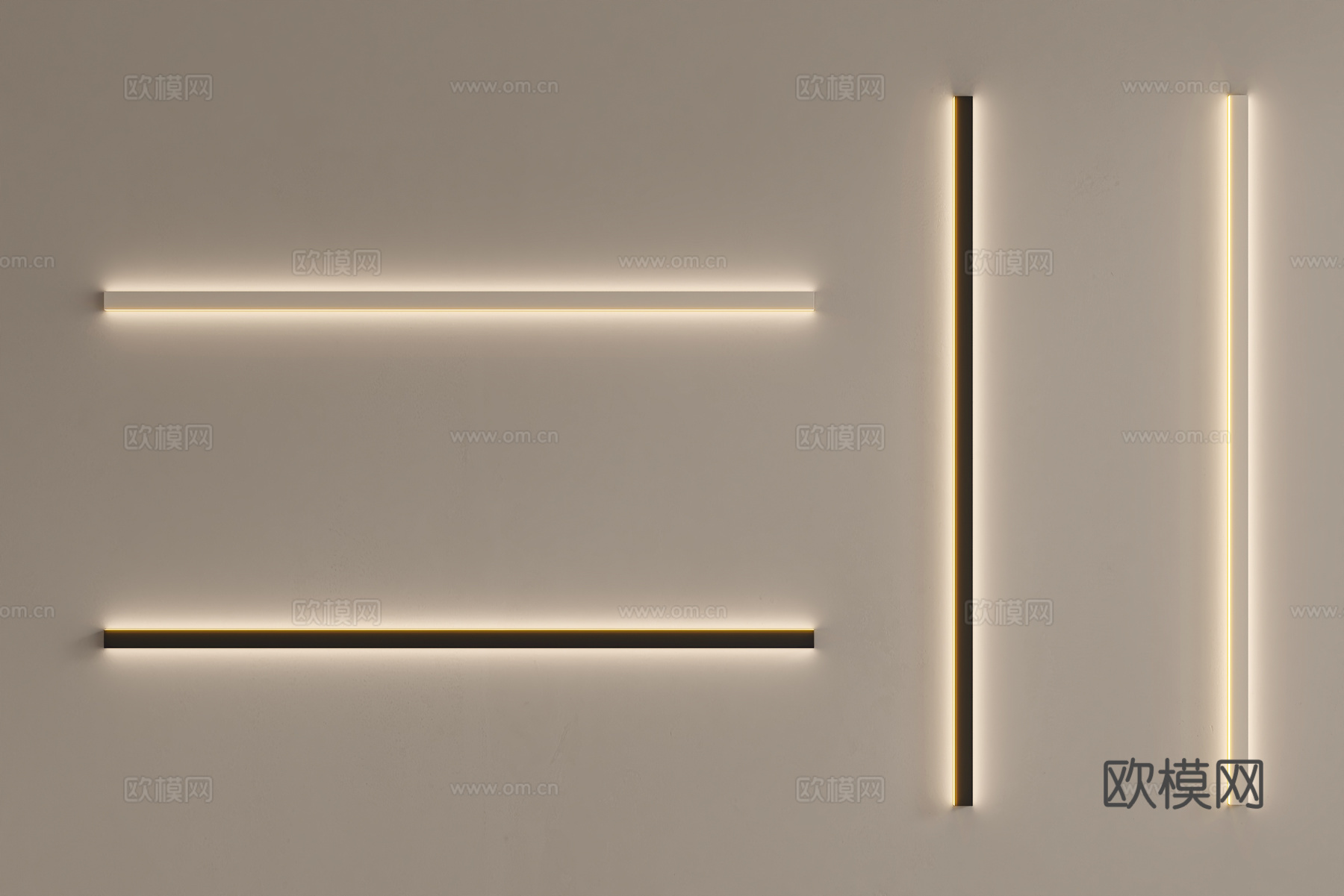 现代极简壁灯su模型