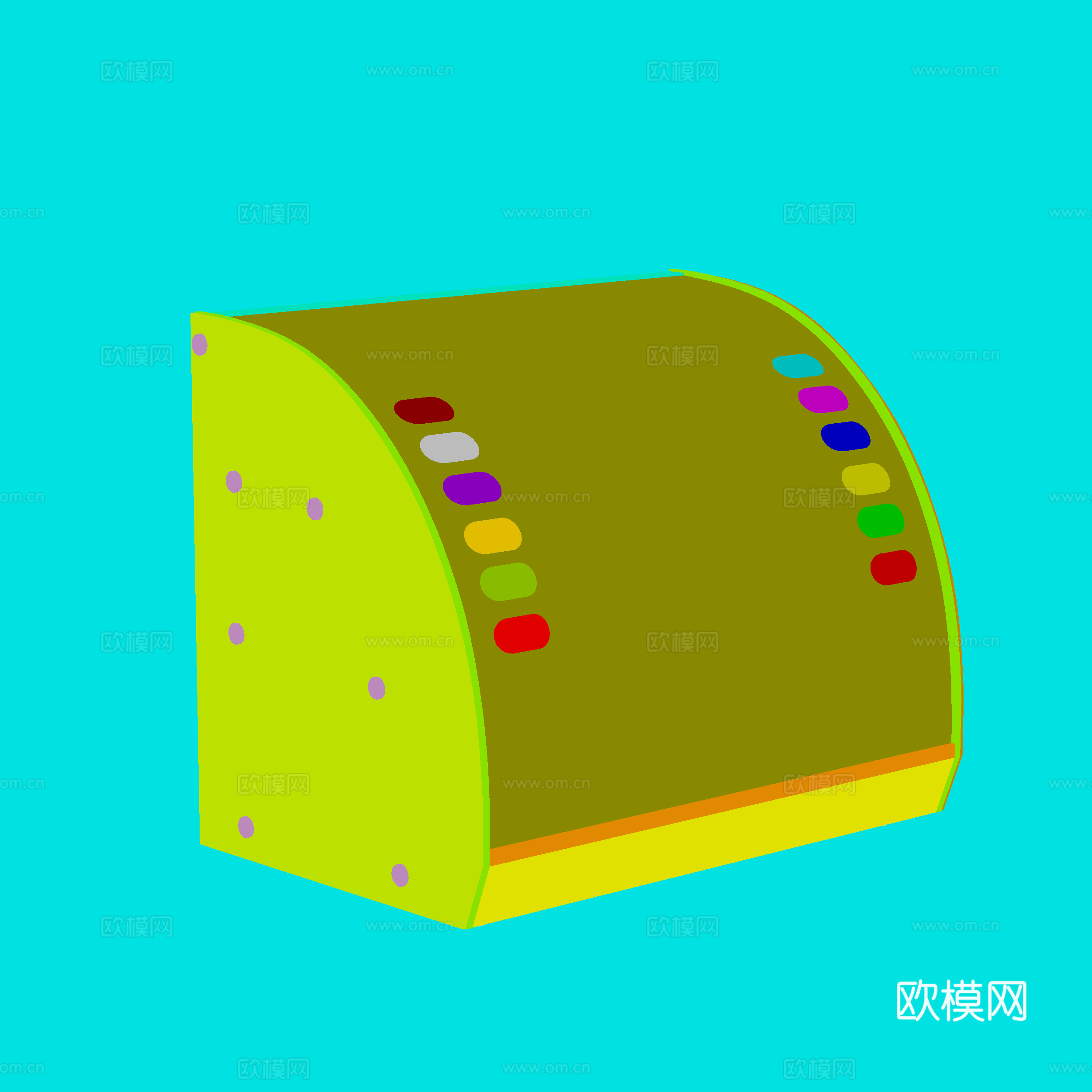 商用保温柜 烤肠机 便利店食物恒温柜熟食柜面包汉堡炸鸡保温箱3d模型下载（渲染图3）