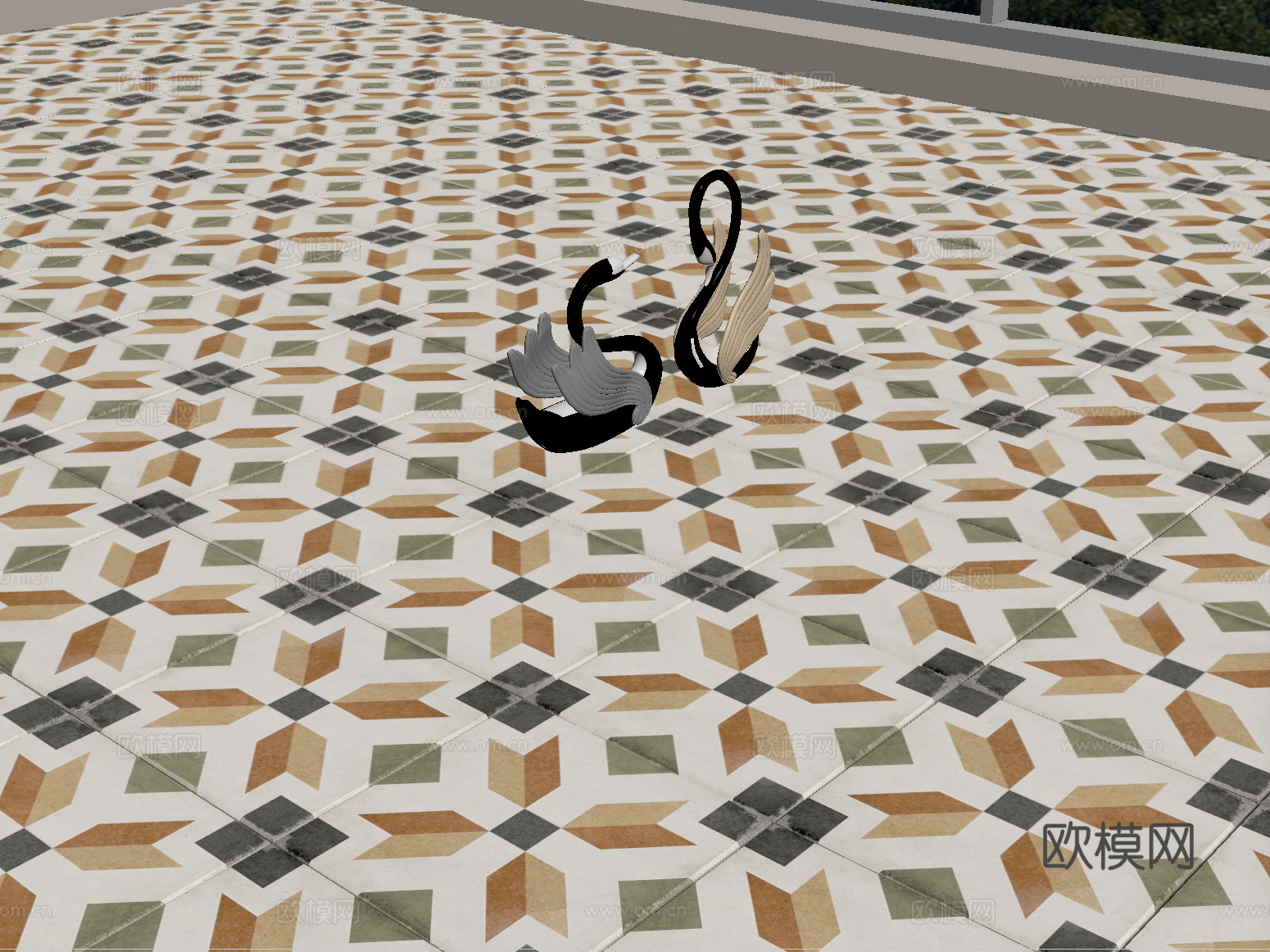 法式地砖 花砖 瓷砖su模型