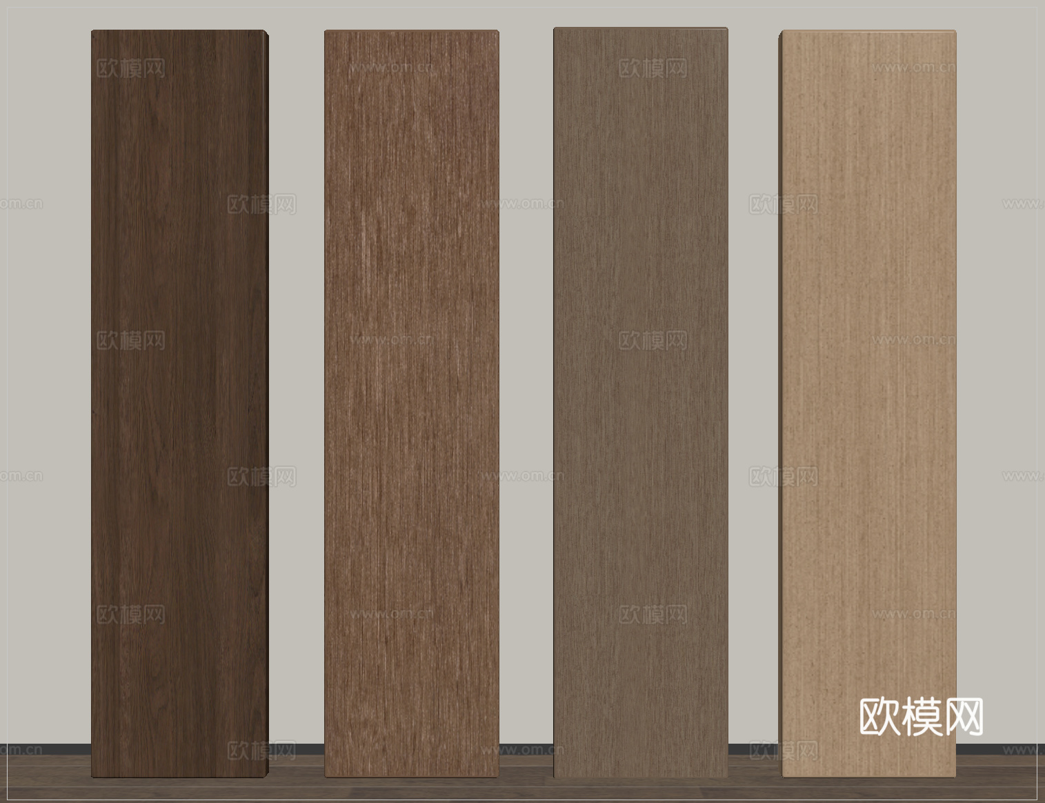 现代护墙板 木饰面护墙板 木饰面背景墙su模型
