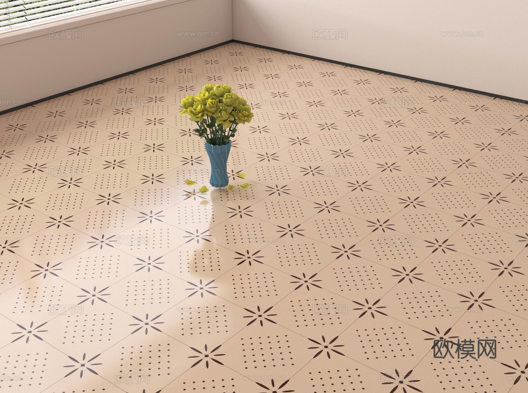 法式复古地砖 花砖 瓷砖su模型