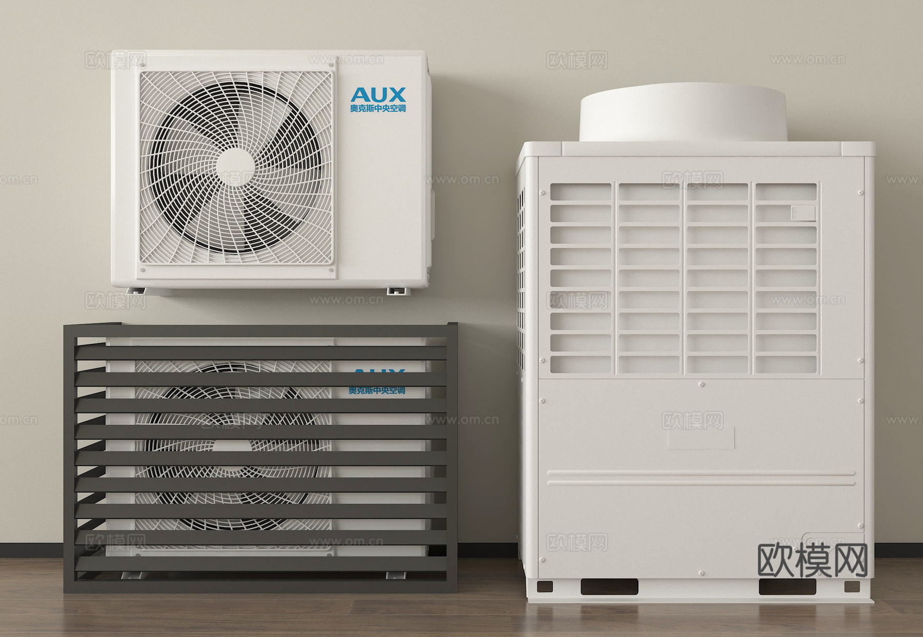 现代空调外机 空调压缩机 外机保护罩su模型