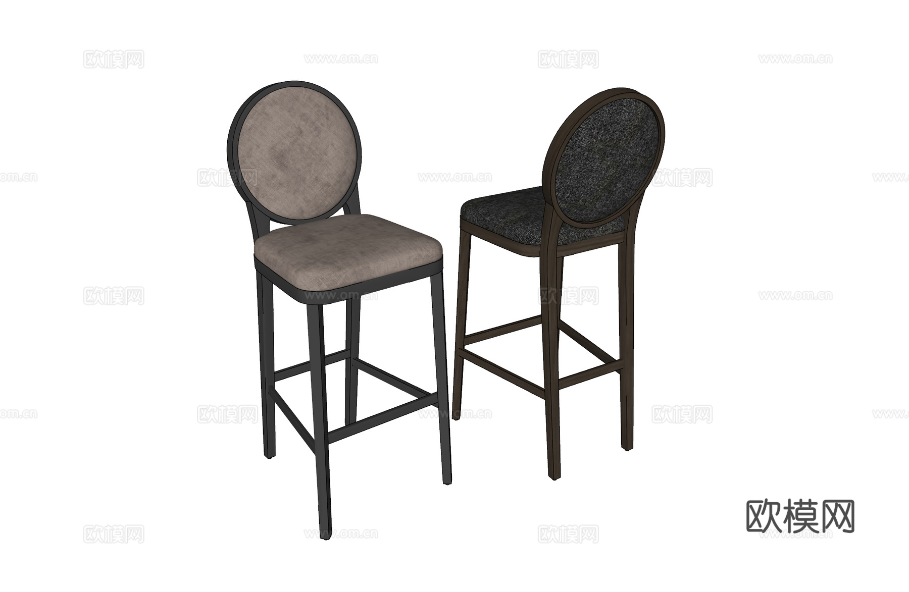 法式中古风吧椅组合 Bross Plaza 1502su模型