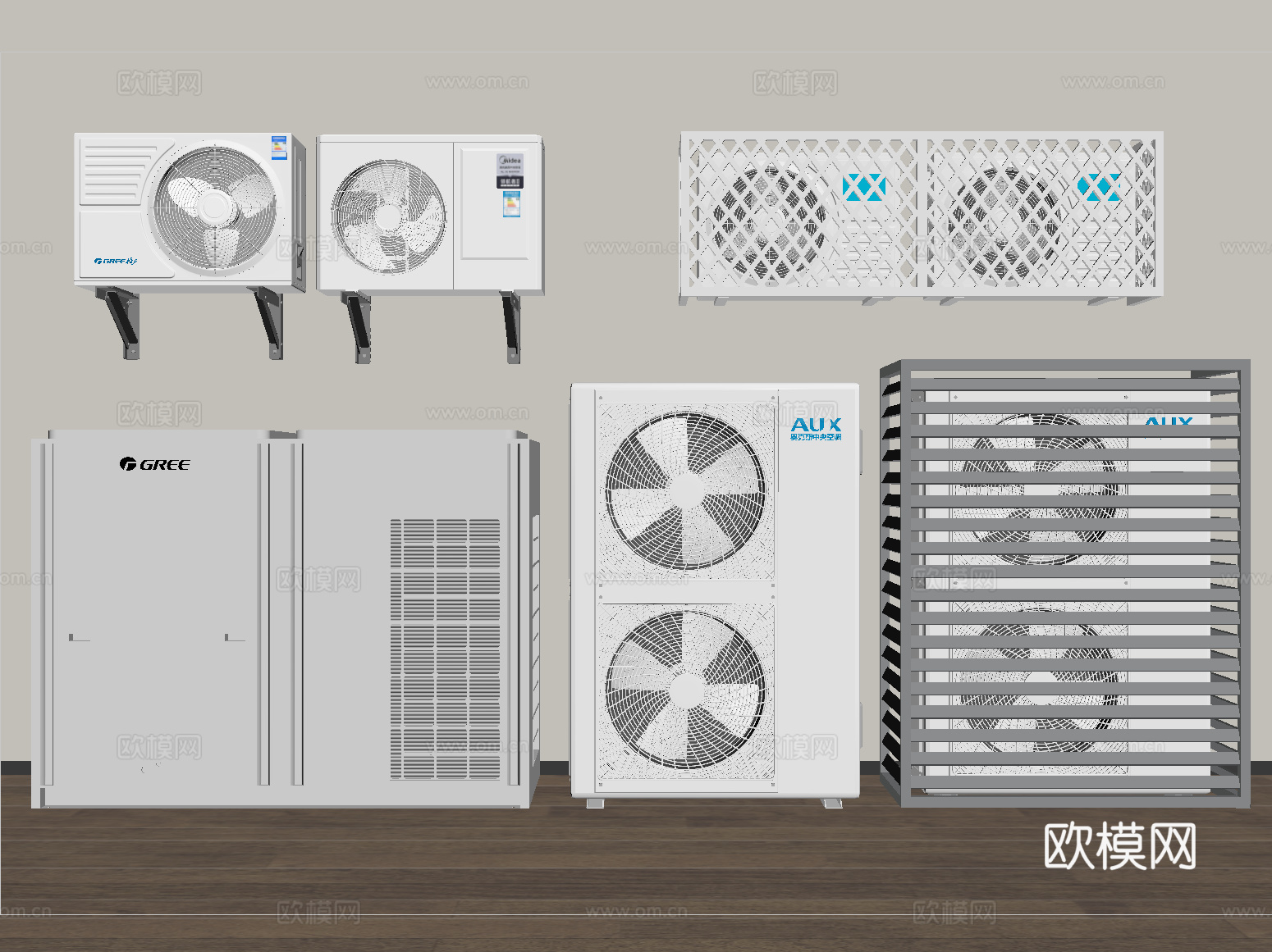 现代空调外机 空调压缩机 外机保护罩su模型