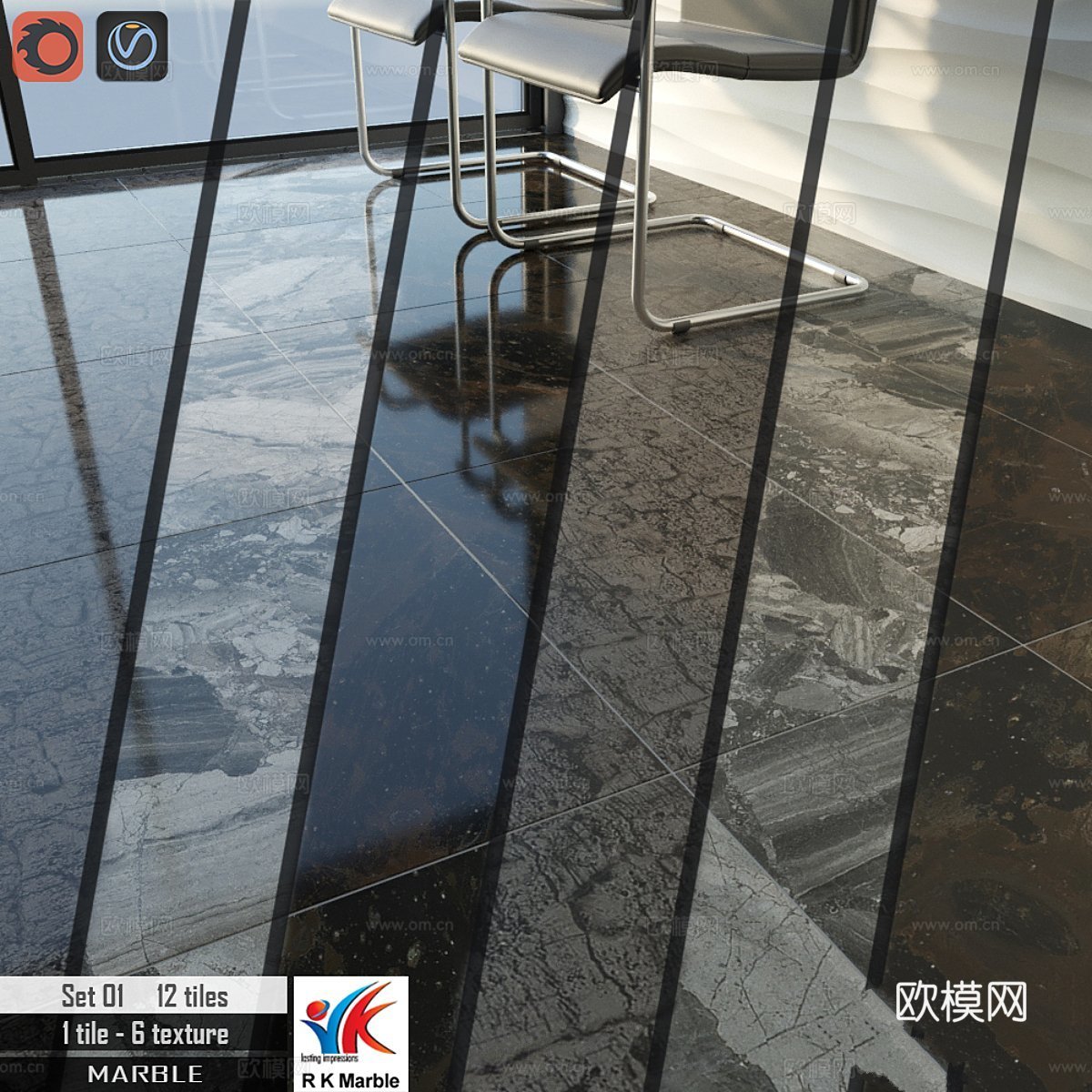 RK大理石套装013d模型下载