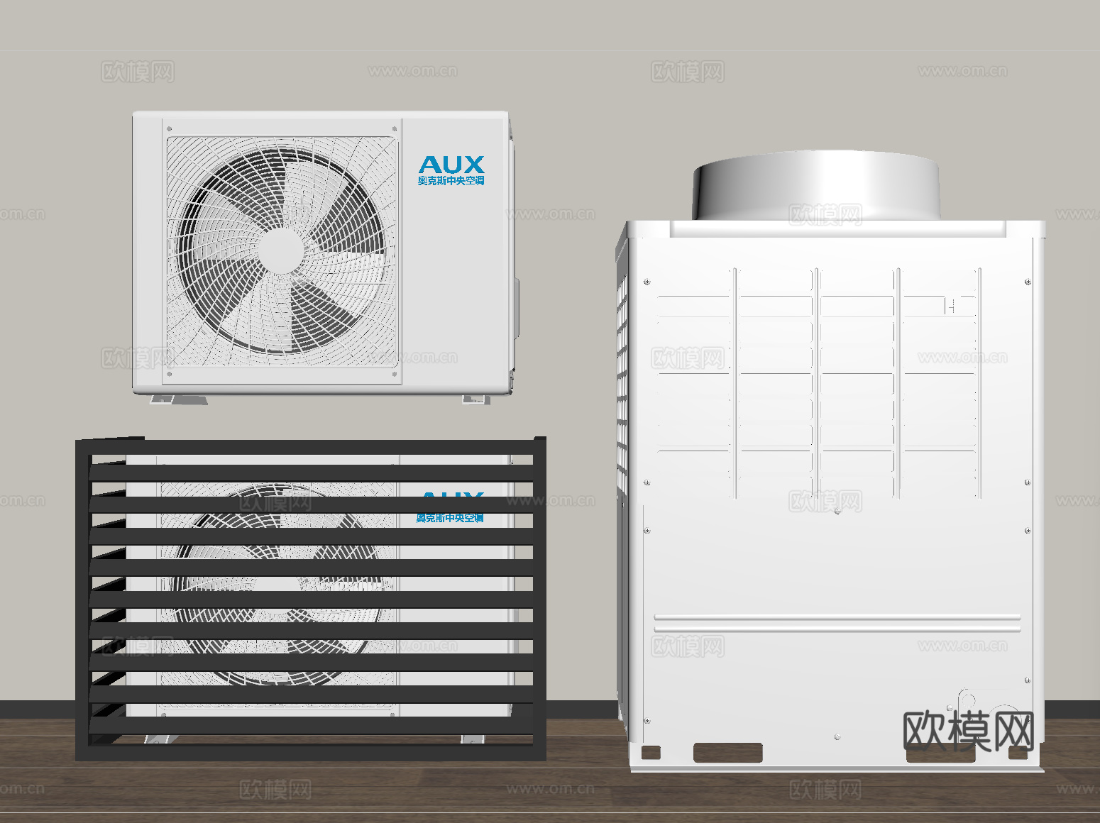 现代空调外机 空调压缩机 外机保护罩su模型