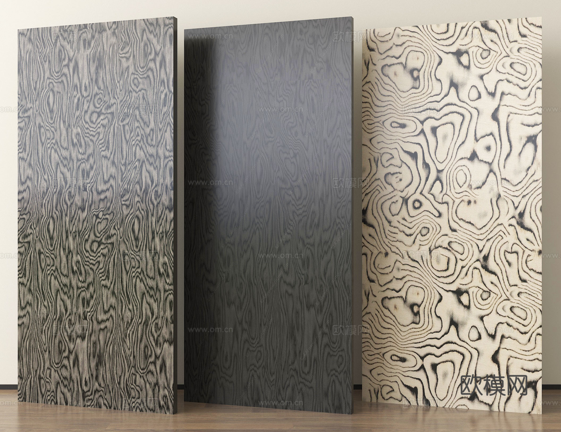 意式护墙板 木饰面护墙板 木饰面背景墙su模型