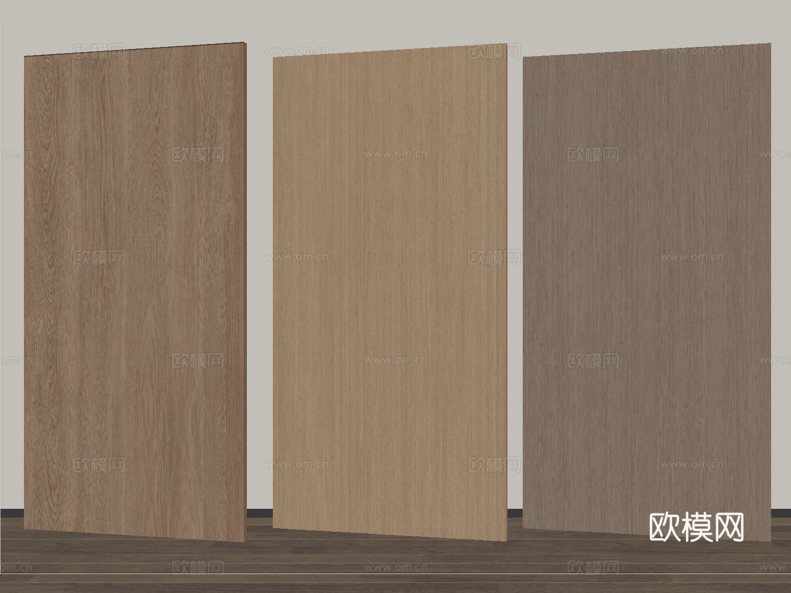 现代护墙板 木饰面护墙板 木饰面背景墙su模型