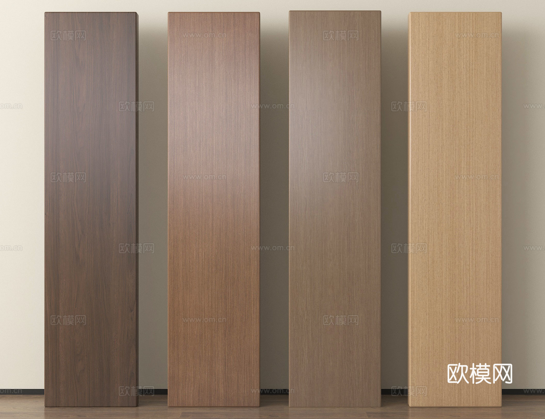 现代护墙板 木饰面护墙板 木饰面背景墙su模型