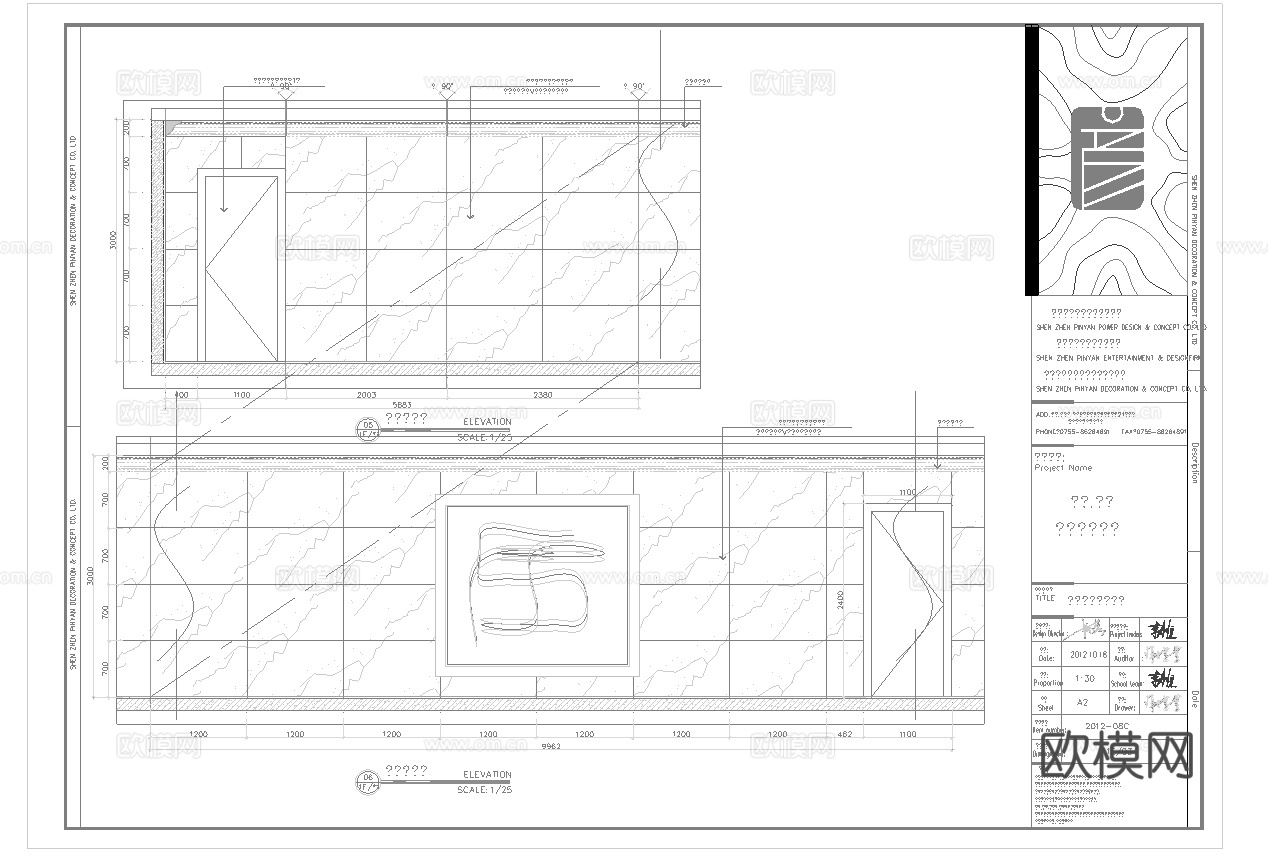 最新2套全套 酒吧 KTV 施工图 效果图合集cad施工图