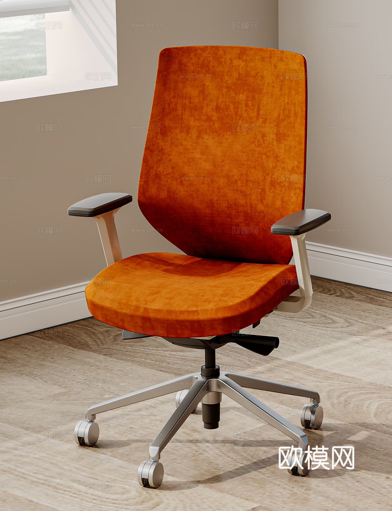 现代休闲椅 办公椅 职员椅 布椅 培训椅su模型
