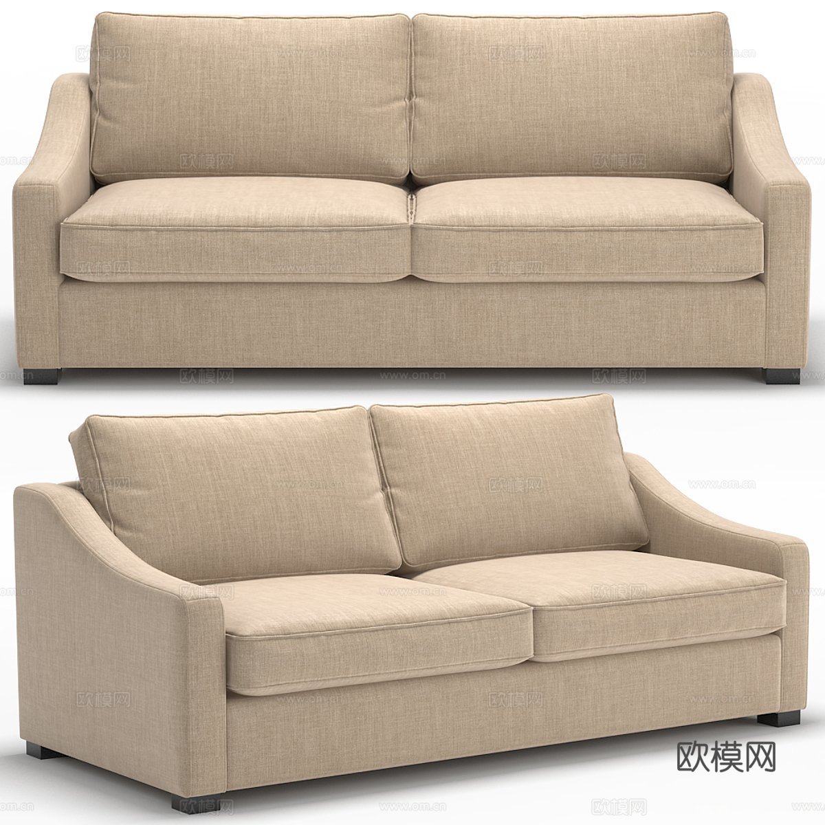 丹通沙发 利物浦梦境 双人沙发3d模型下载