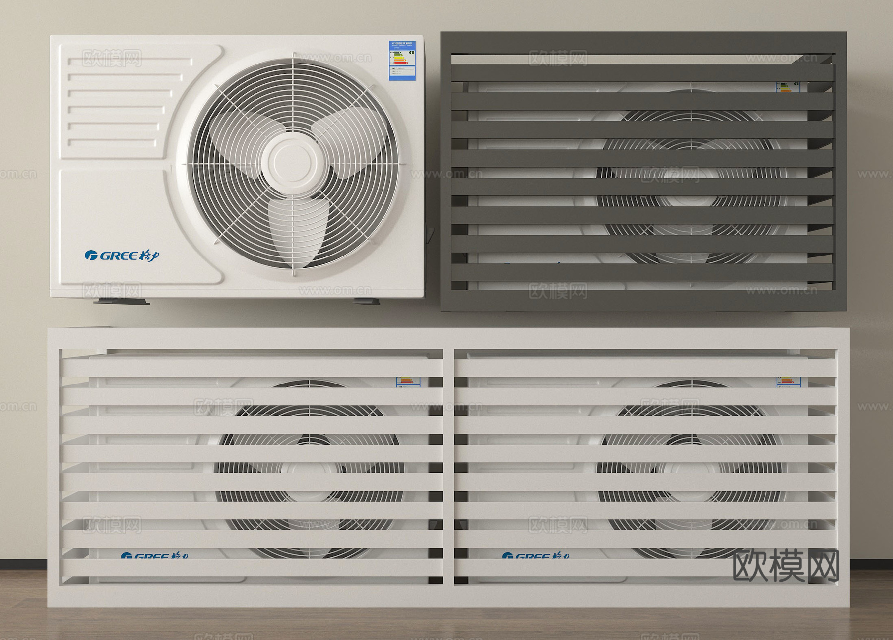 现代空调外机 空调压缩机 外机保护罩su模型