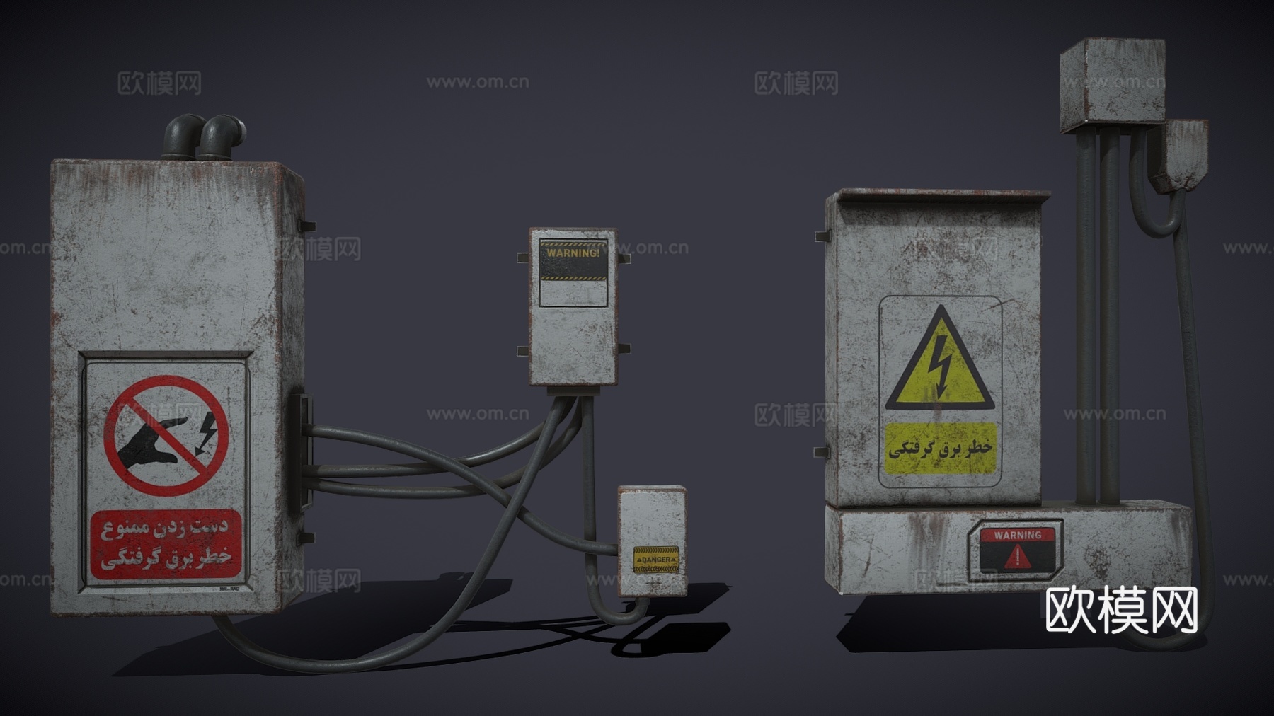 复古工业电箱 电表 电柜 开关柜su模型