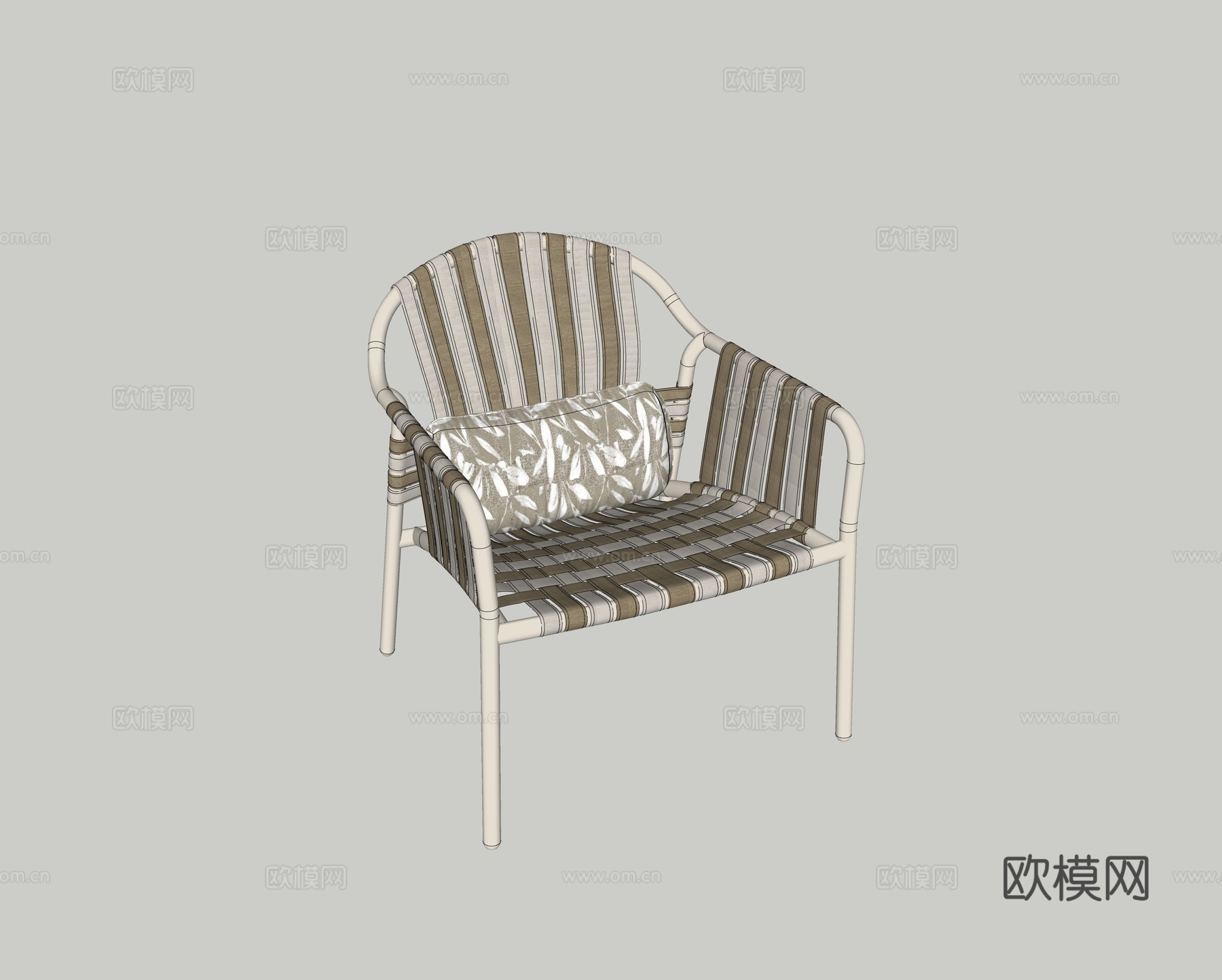 现代亚蒂休闲椅 户外椅 庭院椅 单人椅su模型