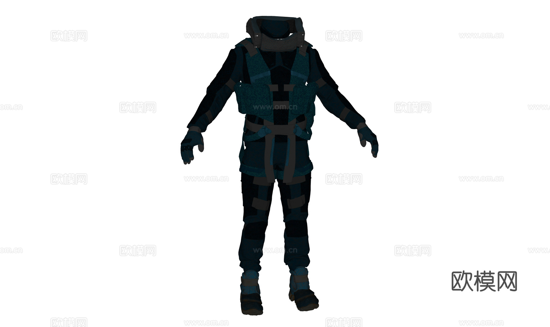 现代服装 衣服 套装 冲锋衣 运动装su模型