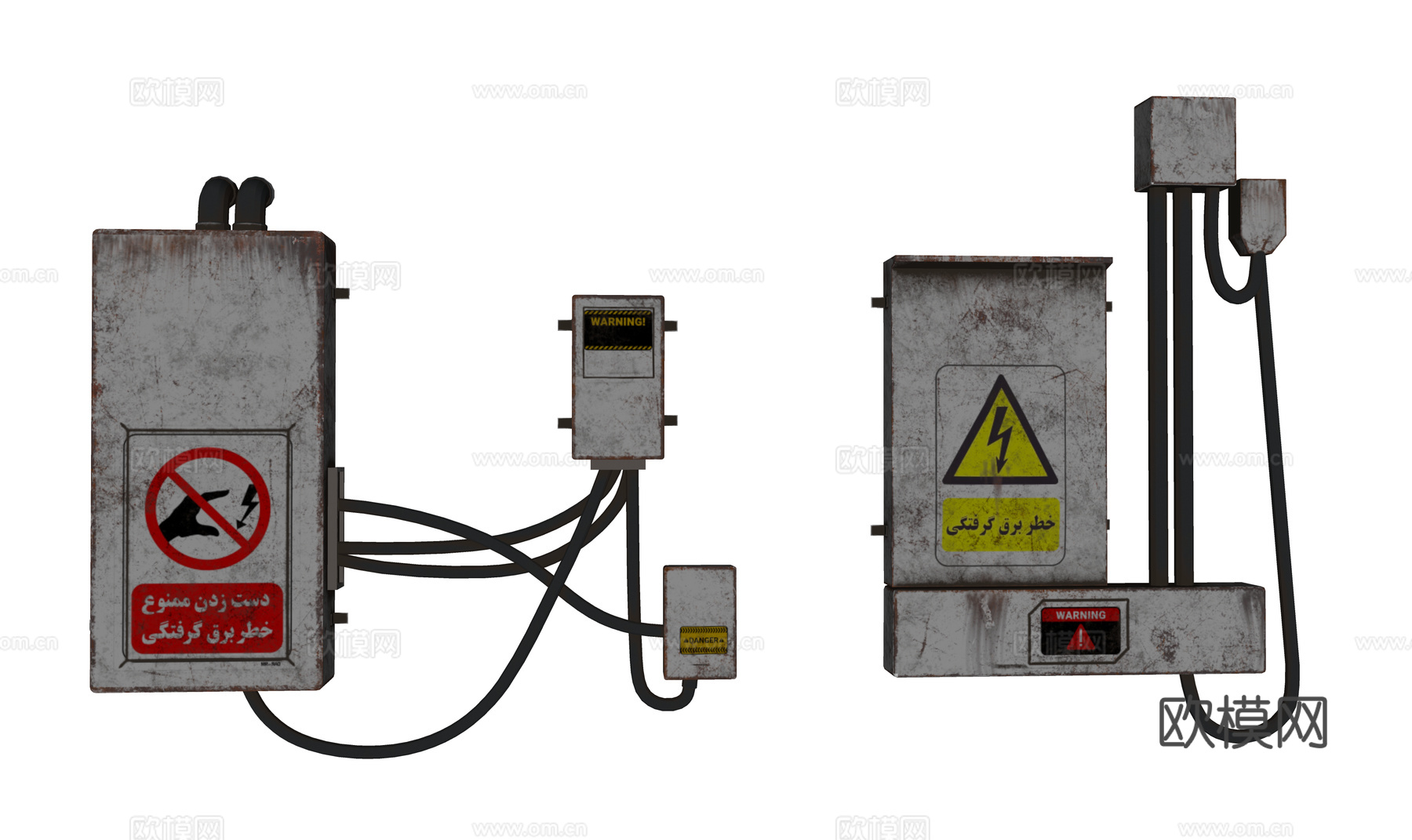 复古工业电箱 电表 电柜 开关柜su模型