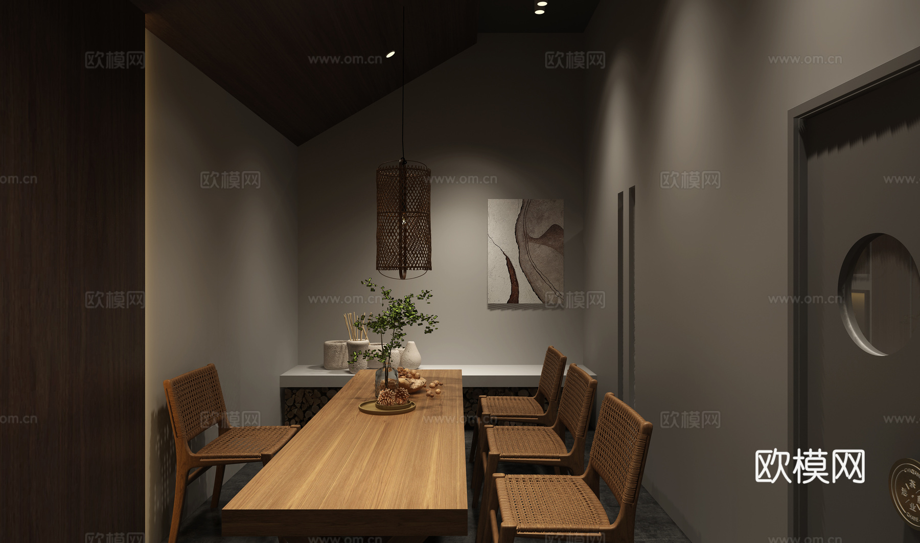 新中式茶馆茶楼3D模型3d模型下载（渲染图1）